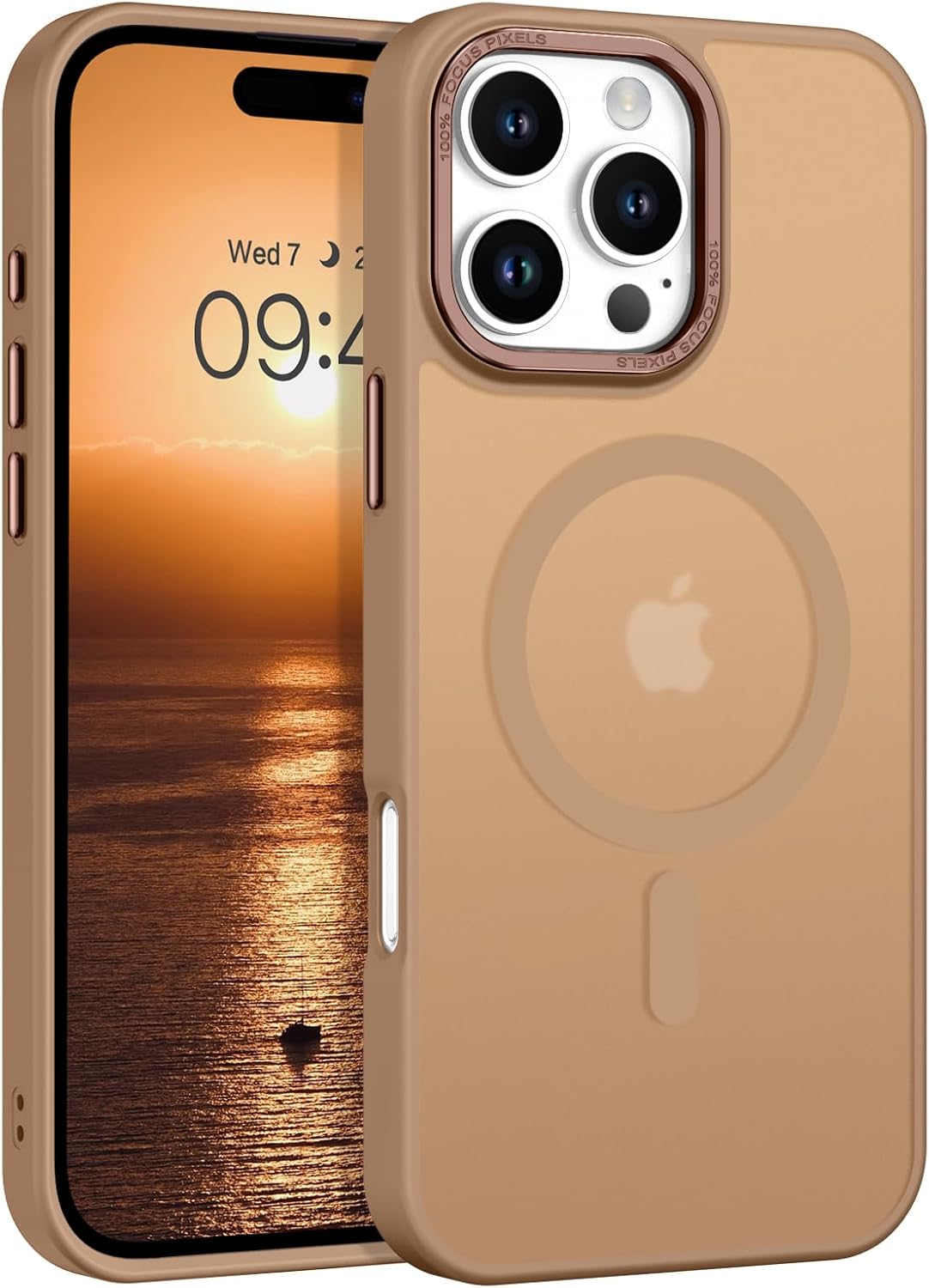 BENTOBEN for iPhone 16 Pro Max Case, Phone case iPhone 16 Pro Max Magnetic Case [Compatible with Mag Safe] Translucent Matte Slim Shockproof Protective Cover for iPhone 16 Pro Max 6.12 Brown