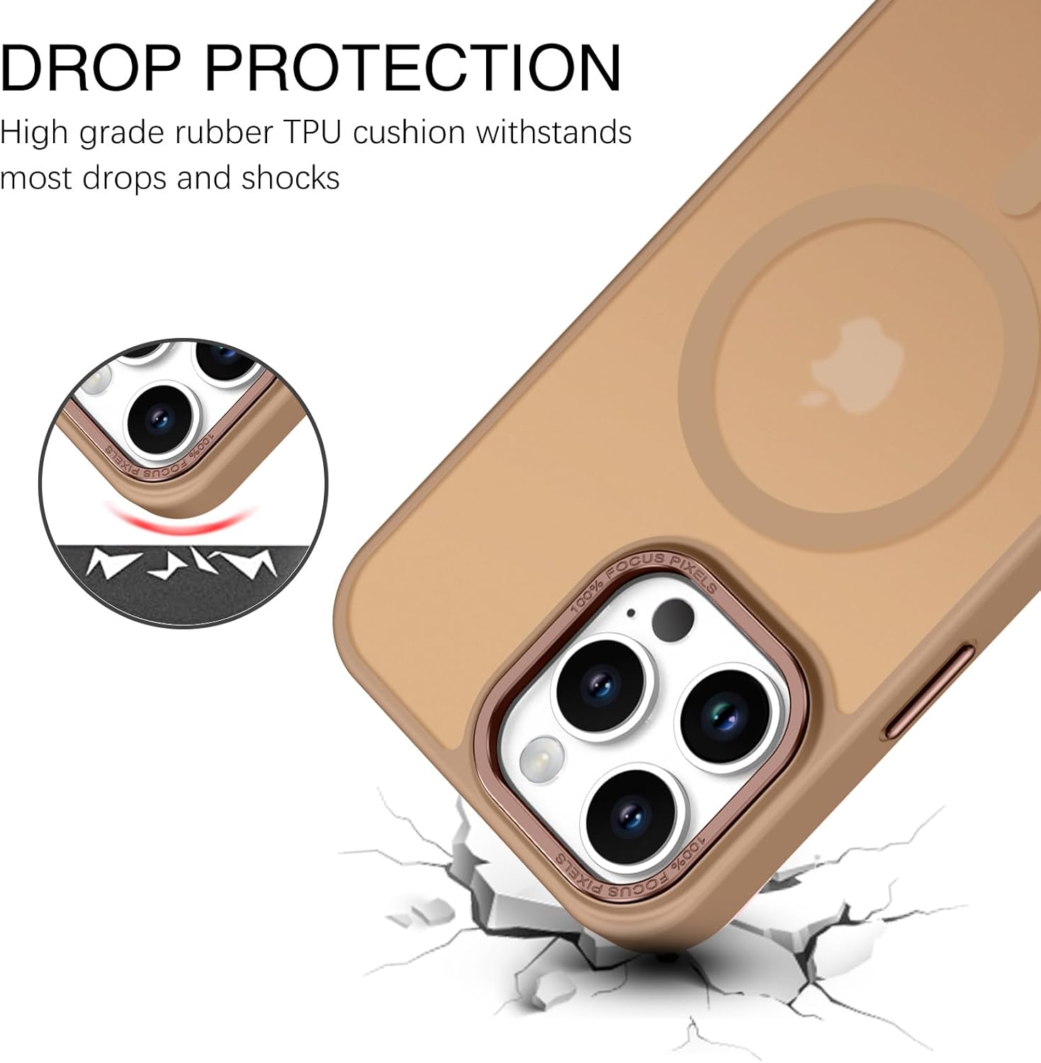 BENTOBEN for iPhone 16 Pro Max Case, Phone case iPhone 16 Pro Max Magnetic Case [Compatible with Mag Safe] Translucent Matte Slim Shockproof Protective Cover for iPhone 16 Pro Max 6.12 Brown