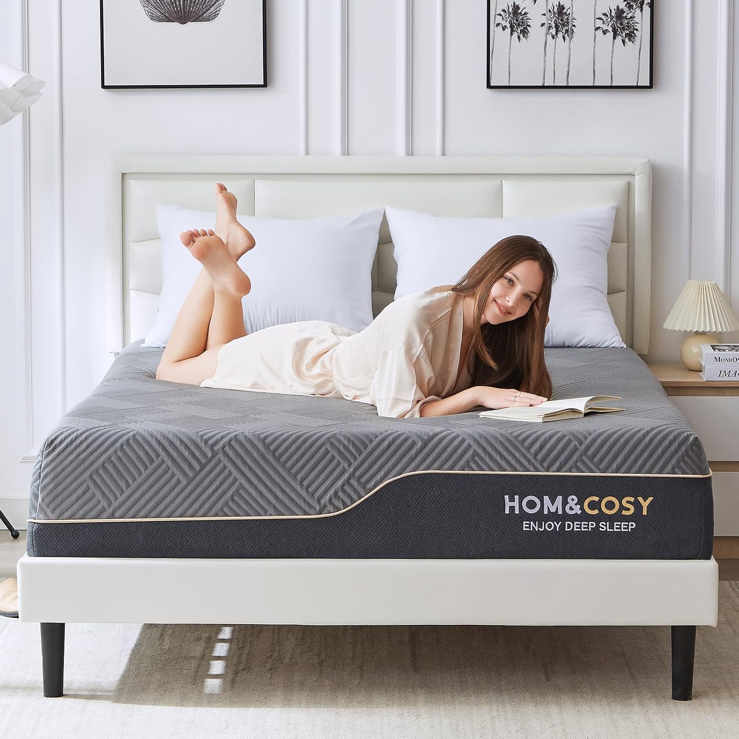 WEUP 12 Inch Twin XL Memory Foam Firm Mattress, Luxury Cooling Gel Green Tea Mattress, Medium Firm to Firm Mattress for Back Pain, Fiberglass Free, CertiPUR-US Certified, Made in USA, 80' x 39'' · v2