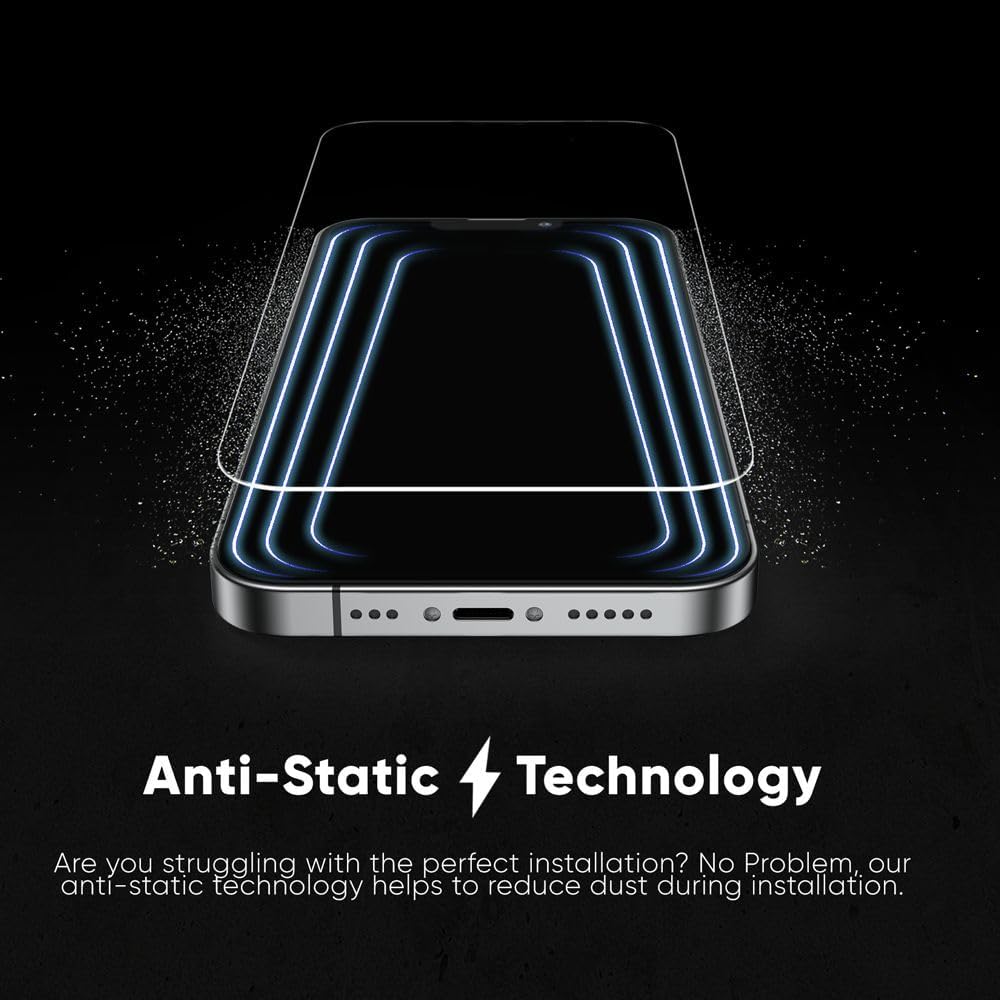 FLOLAB NanoArmour ONETIME for iPhone 16 Ekran Koruyucu, Kılıf Dostu, Temperli Cam, Ultra Şeffaf, Kenar Takviyeli, Kolay Kurulum, Tozsuz, Çizilmeye Dayanıklı - 2'li Paket