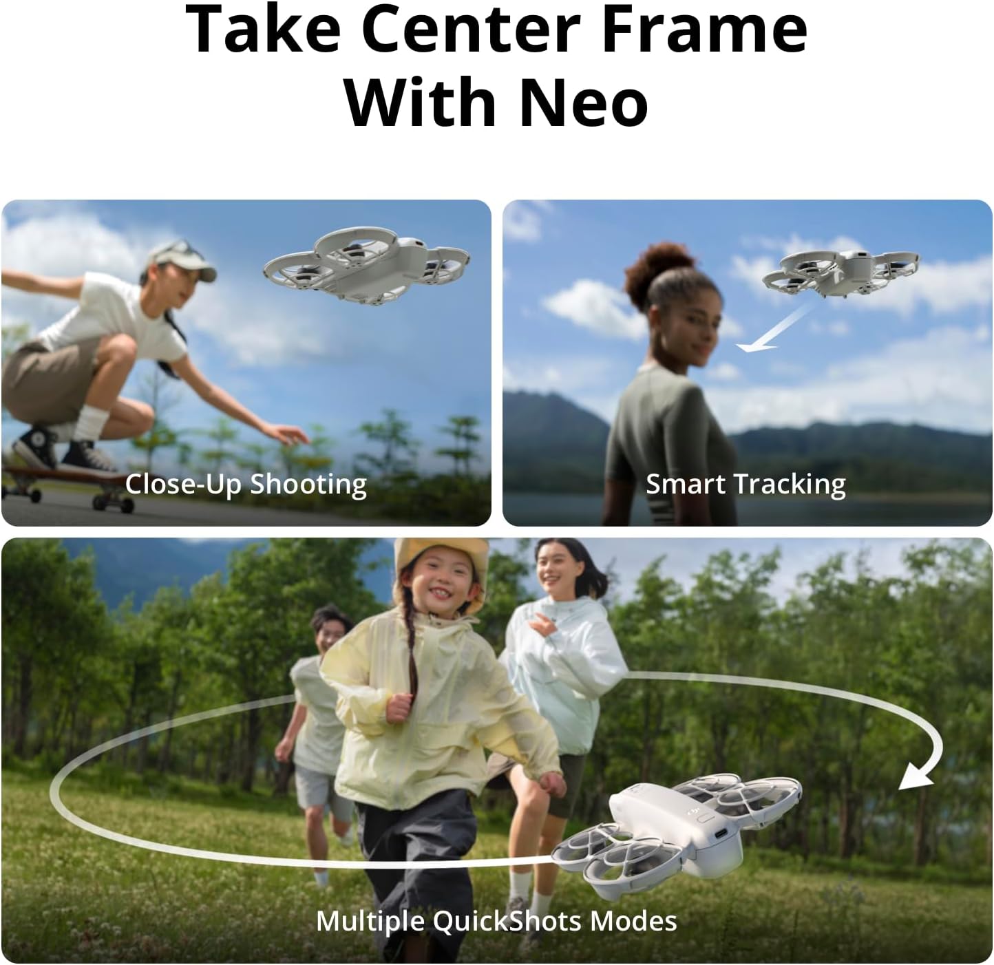DJI Neo Three-Battery Combo โดรนขนาดเล็กพร้อมกล้อง 4K UHD สำหรับผู้ใหญ่ โดรนบินเองได้ 135 กรัมที่ติดตามคุณ การบินขึ้นโดยใช้ฝ่ามือ การติดตามวัตถุด้วย AI QuickShots วิดีโอที่เสถียร (ไม่ต้องใช้คอนโทรลเลอร์)