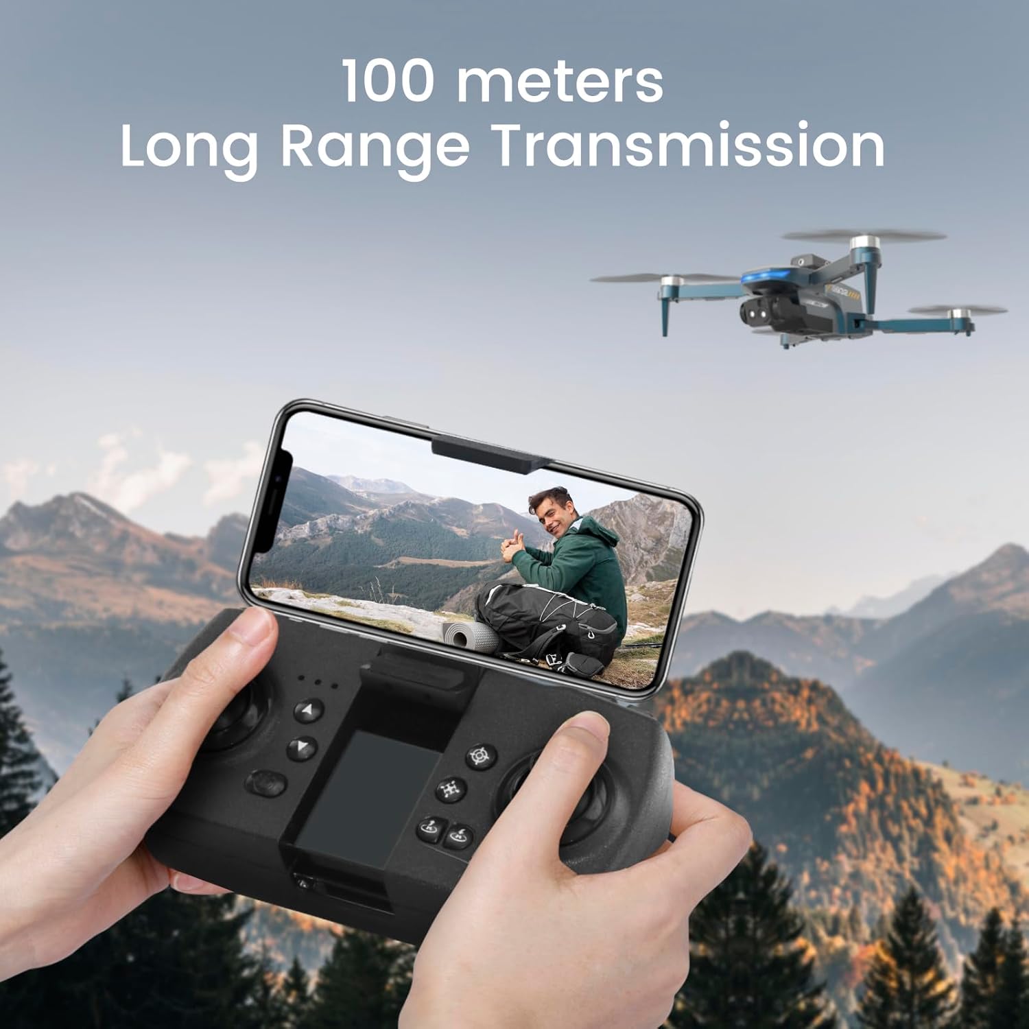 Brushless Motor Drone,90° Adjustable 4K FPV,APP control,40min Flight Time,Indoor Obstacle Avoidance,Optical Flow Positioning,Gesture Photography,360° Flip,Eyond-Range Loss Alert, Toys Gifts for Men Boys · v12