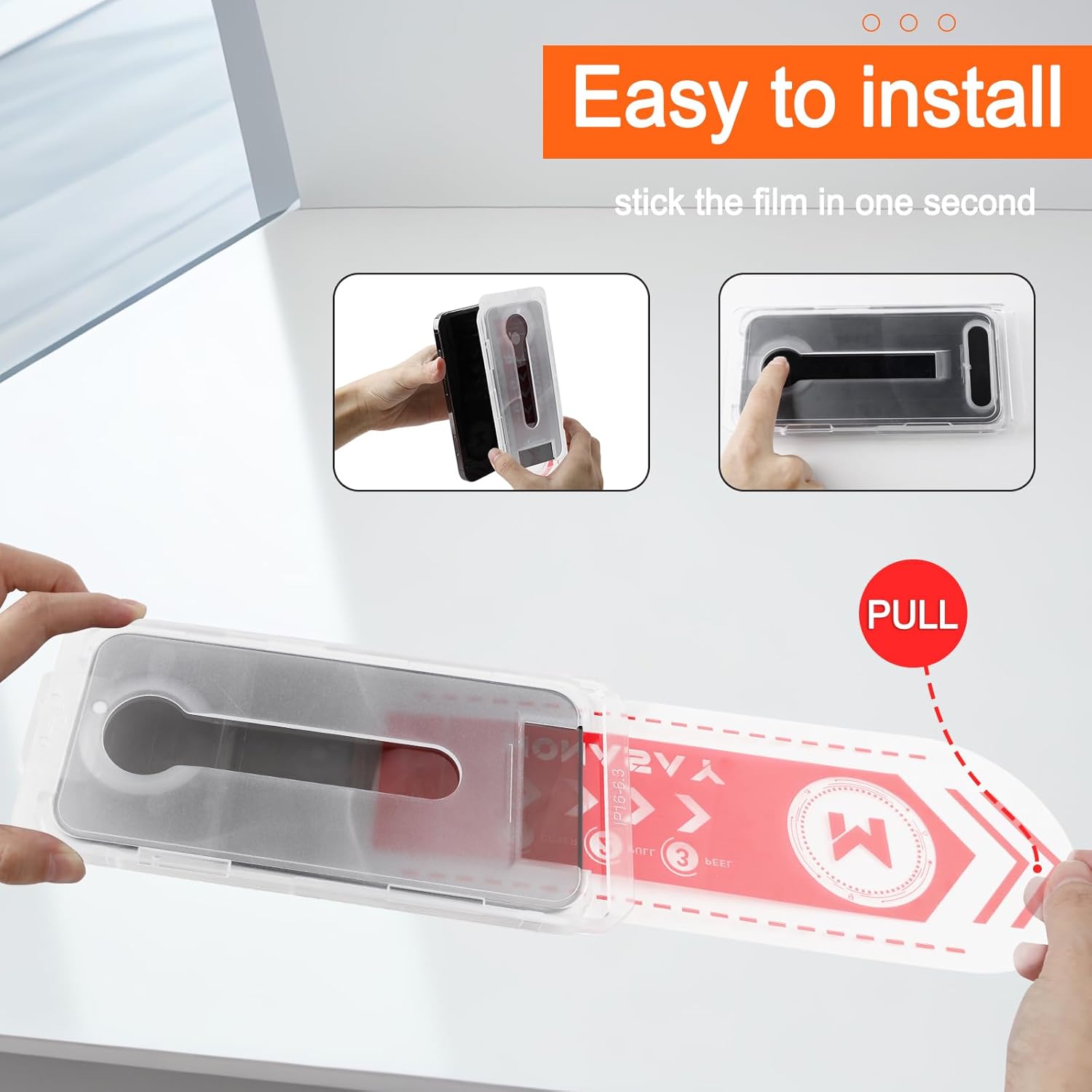 MONASAY Privacy Glass Screen Protector [1 Pack] Fit for iPhone 16 Pro 6.3 inch[1-Pack Camera Lens Protector][Easy Installation] Glossy anti-peep tempered screen Film Case Friendly