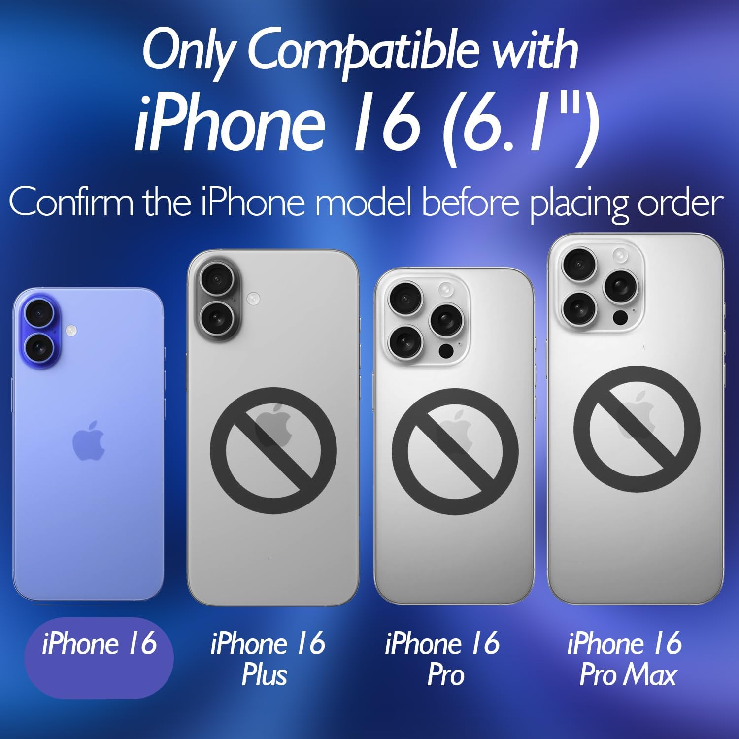 for iPhone 16 Back Glass Protector(3-Pack), iPhone 16 Back Screen Protector Rear Tempered Glass HD Clarity Compatible with iPhone 16 (6.1 inch)