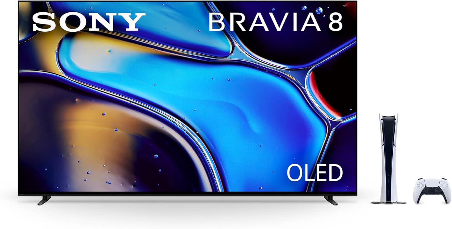 Televisor Sony OLED 4K Ultra HD de 77 pulgadas BRAVIA 8 Smart Google TV PlayStation 5, consola de edición digital (delgada)
