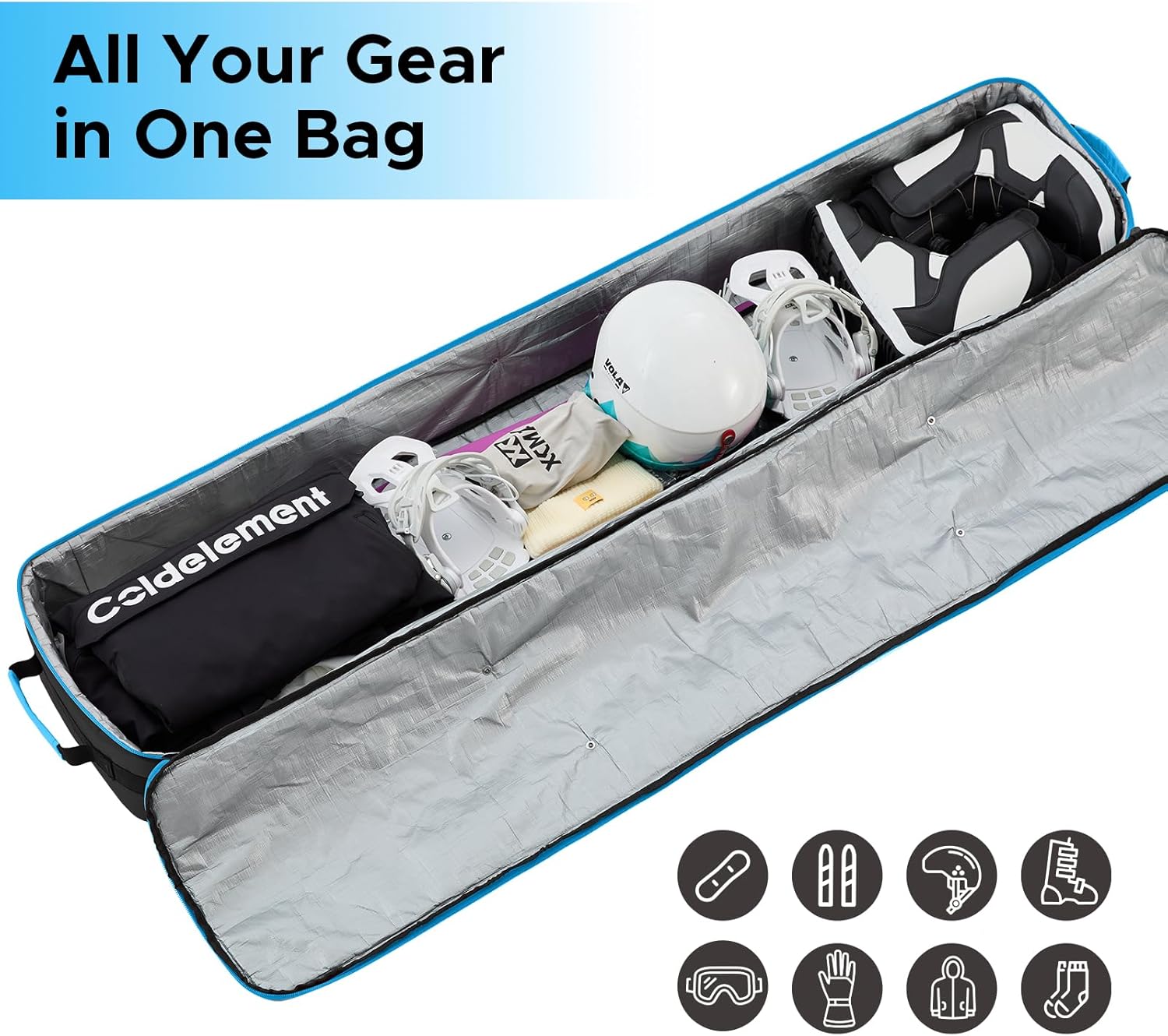 XCMAN Snowboard Bag For Air Travel - Fully Padded Ski Bag Waterproof Snowboarding Bag for Travel Snowboard Boots · v3