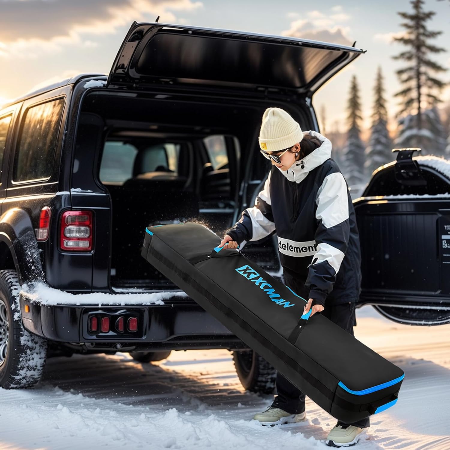 XCMAN Snowboard Bag For Air Travel - Fully Padded Ski Bag Waterproof Snowboarding Bag for Travel Snowboard Boots · v3