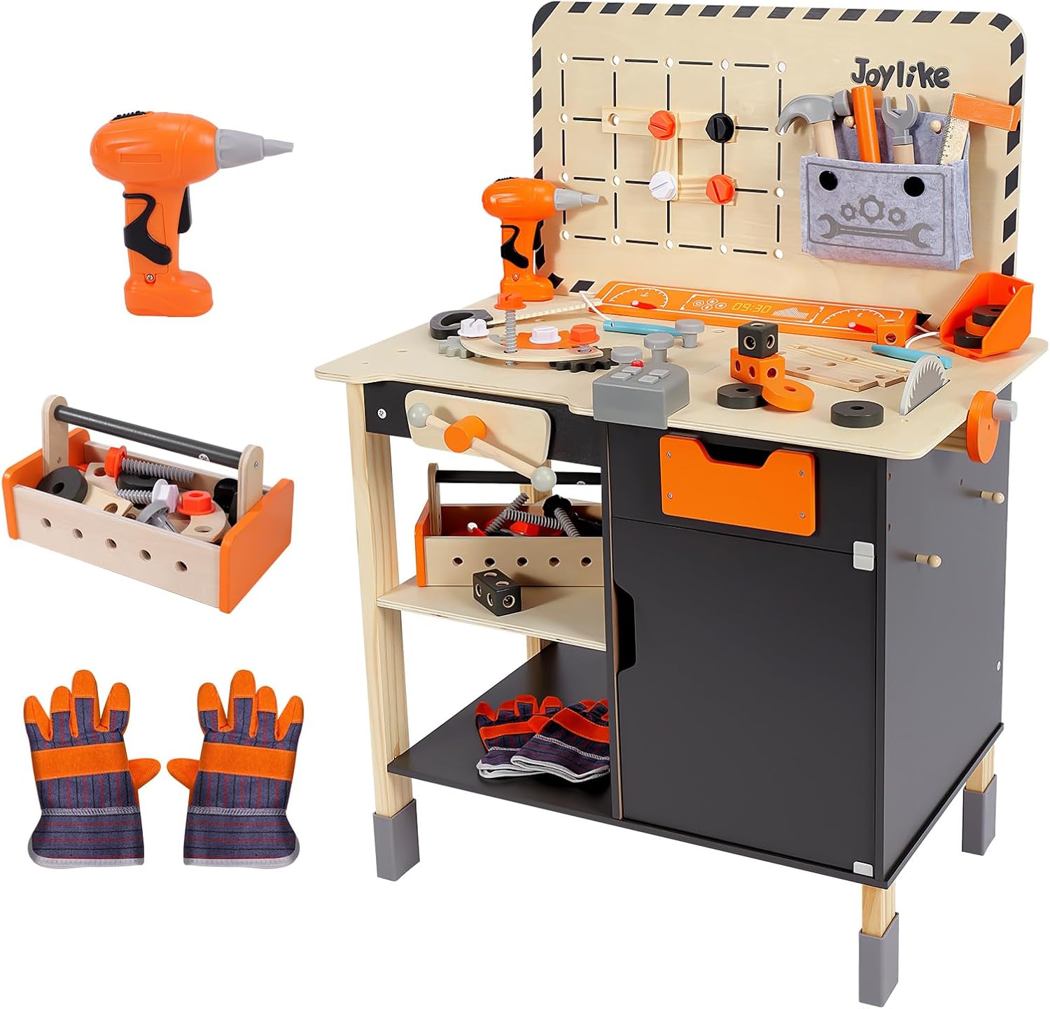 Kids Tool Set - Premium Wooden Toddler Tool Bench with Realistic Tools and Sound Effects, Educational Toy Tool Set for Kids Ages 3-5, 6-8 · v3