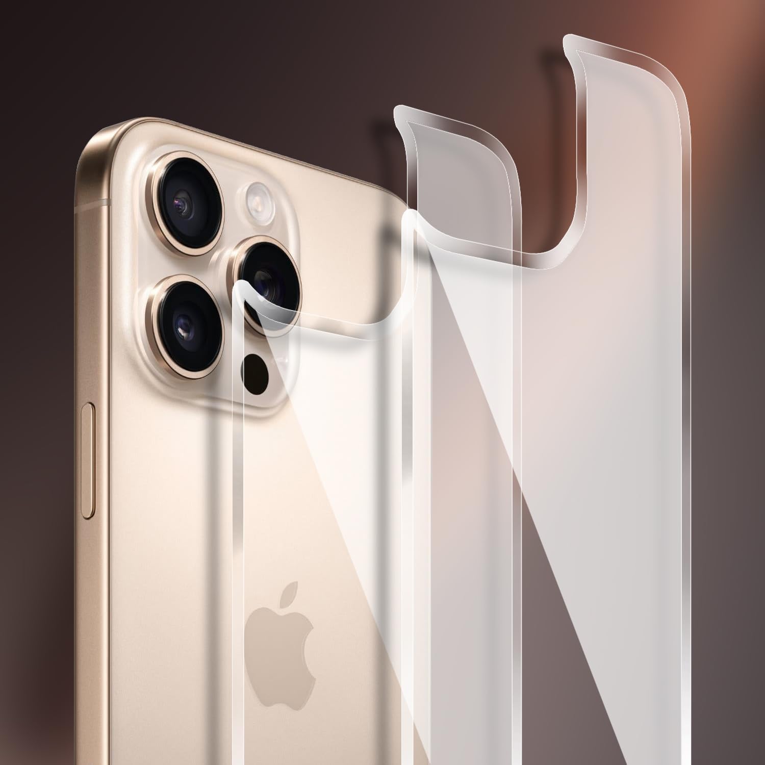 protecteur d'écran arrière pour iPhone 16 Pro Max (lot de 2), protecteur d'écran arrière en verre trempé transparent pour iPhone 16 Pro Max (6,9 pouces)