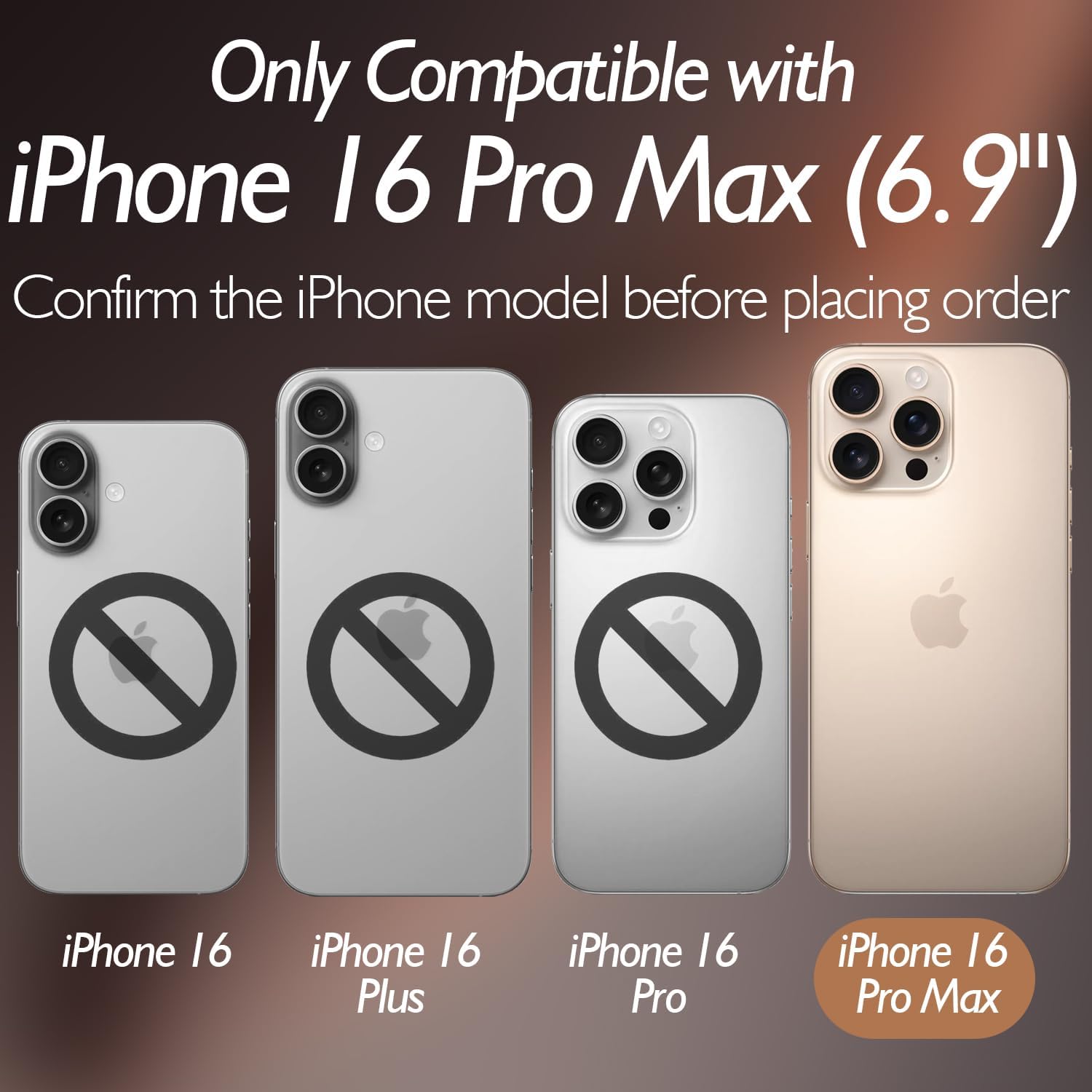 protecteur d'écran arrière pour iPhone 16 Pro Max (lot de 2), protecteur d'écran arrière en verre trempé transparent pour iPhone 16 Pro Max (6,9 pouces)