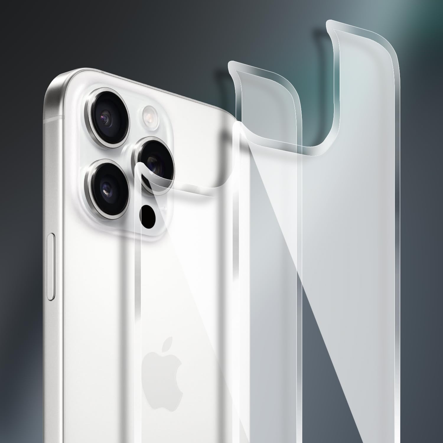 protecteur d'écran arrière pour iPhone 16 Pro (lot de 2), protecteur d'écran arrière pour iPhone 16 Pro en verre trempé transparent pour iPhone 16 Pro (6,3 pouces)