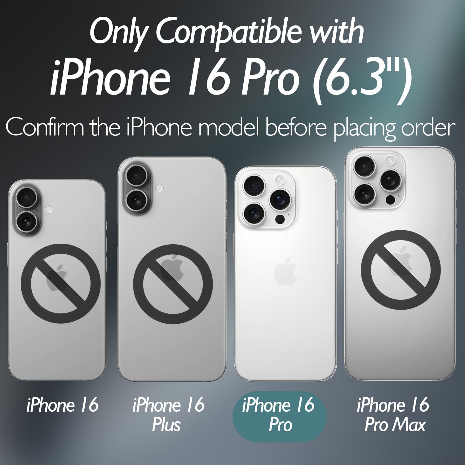 protecteur d'écran arrière pour iPhone 16 Pro (lot de 2), protecteur d'écran arrière pour iPhone 16 Pro en verre trempé transparent pour iPhone 16 Pro (6,3 pouces)