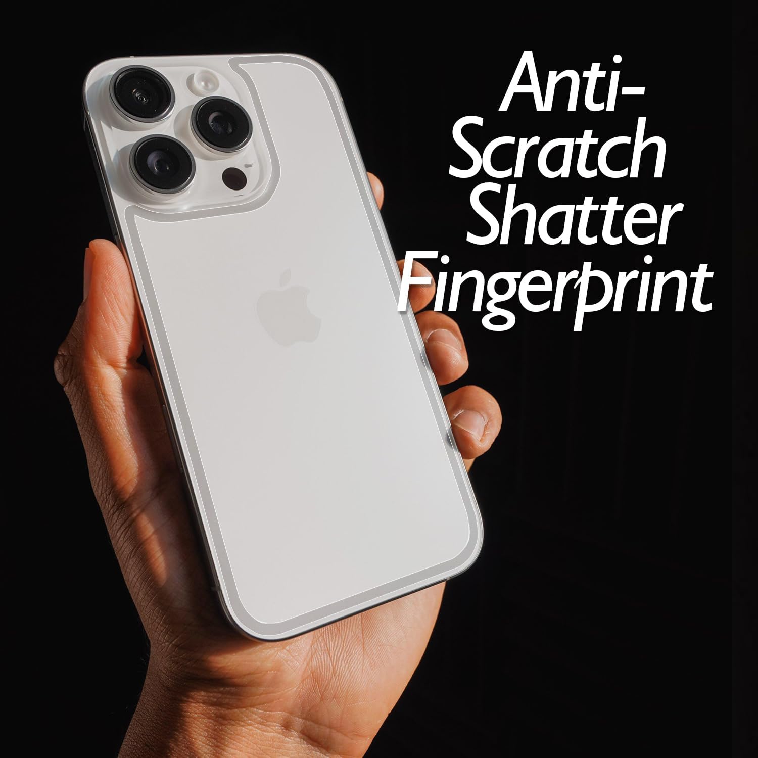 protecteur d'écran arrière pour iPhone 16 Pro (lot de 2), protecteur d'écran arrière pour iPhone 16 Pro en verre trempé transparent pour iPhone 16 Pro (6,3 pouces)