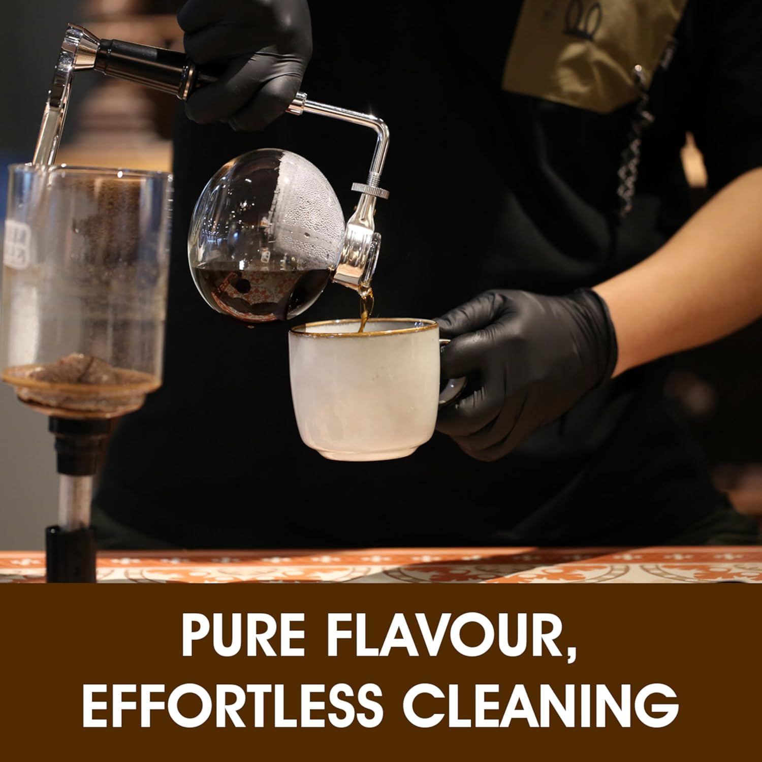 LOEFFLEE 5 Espresso Cups - Siphon Coffee Maker with MicroBurner (Tabletop Syphon Coffee Brewer - 600ml) · v3