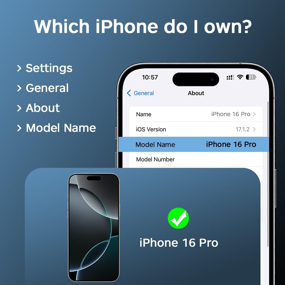 GLASS-M [Lot de 2] Protecteur d'écran anti-lumière bleue pour iPhone 16 Pro, verre trempé bloquant la lumière bleue d'une dureté 9H, installation sans bulles, anti-traces de doigts