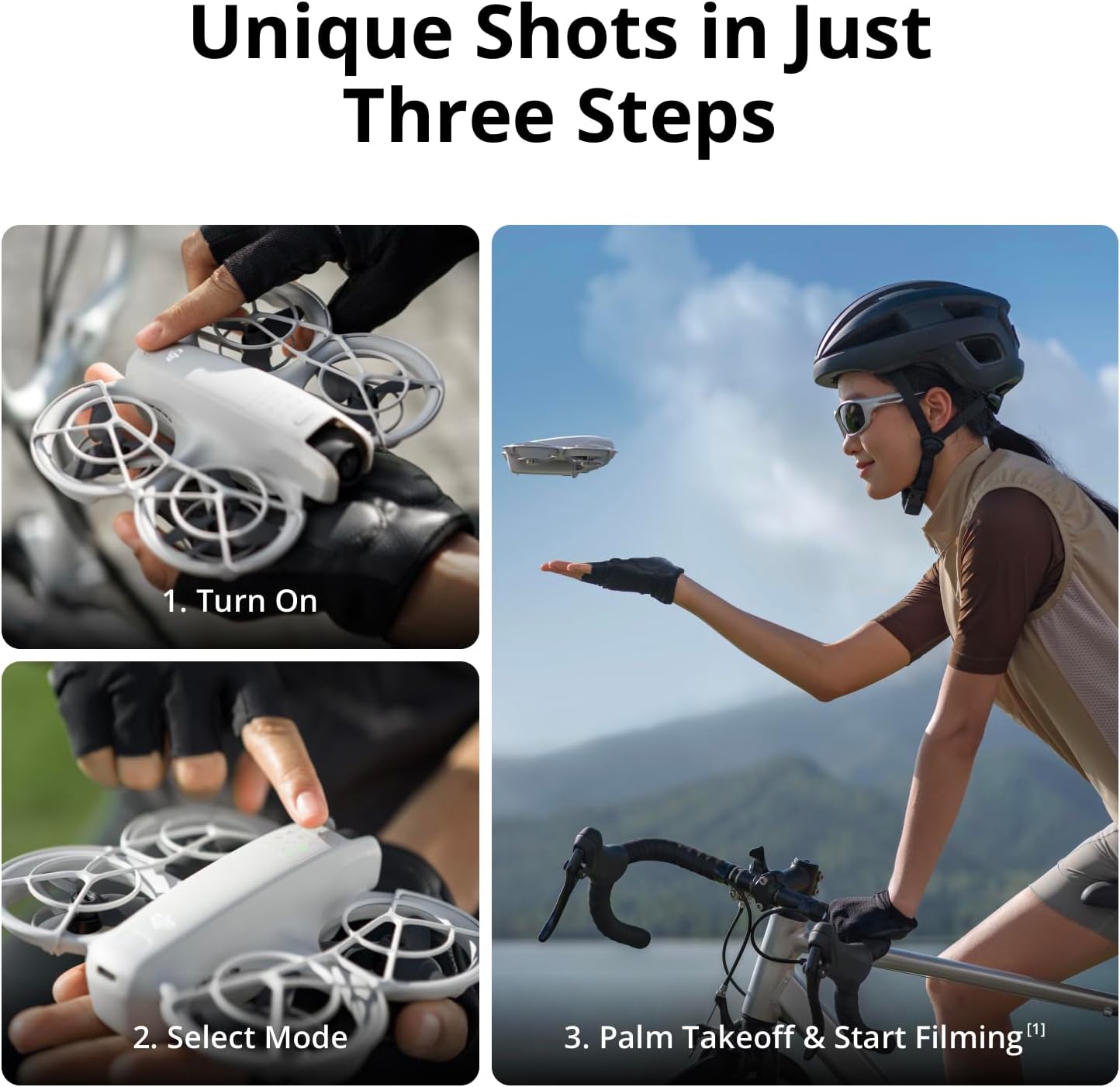 DJI Neo 2개 배터리 콤보, 성인용 4K UHD 카메라가 장착된 미니 드론, Palm Takeoff 기능이 있는 135g Follow Me 드론, AI 피사체 추적, QuickShot, 안정화된 비디오, 프로펠러 가드(컨트롤러 없음)