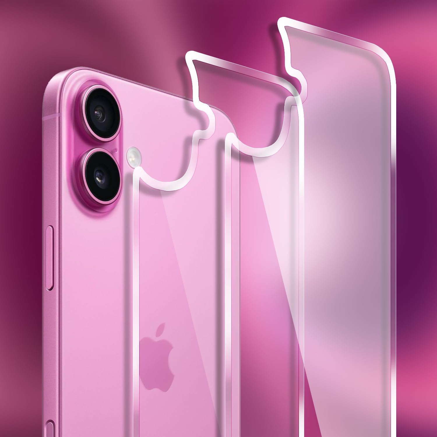 for iPhone 16 Plus Back Glass Protector(2-Pack), iPhone 16 Plus Back Screen Protector Rear Tempered Glass HD Clarity Compatible with iPhone 16 Plus (6.7 inch)