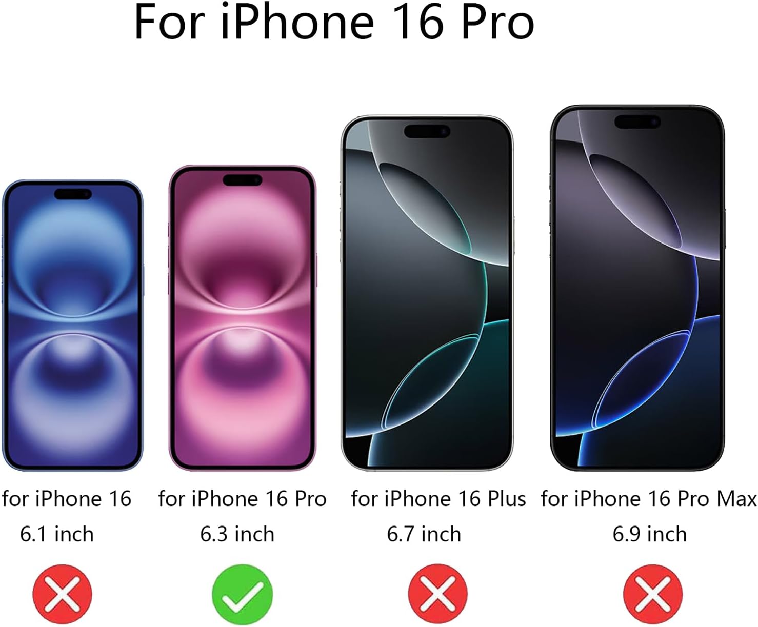 2 Pack Anti-Blue Privacy Tempered Glass for iPhone 16 Pro Anti-Spy Screen Protector Film Electroplated Blue 6.3 inch · v2