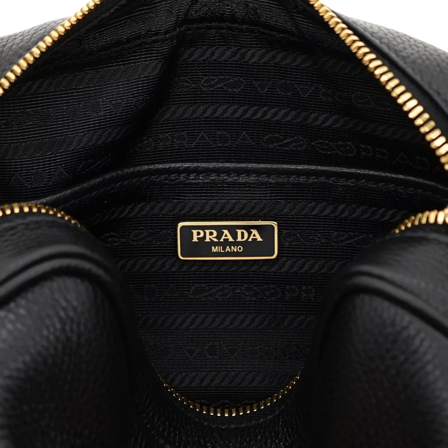 Borsa a tracolla in pelle Prada Milano nera 1BH096