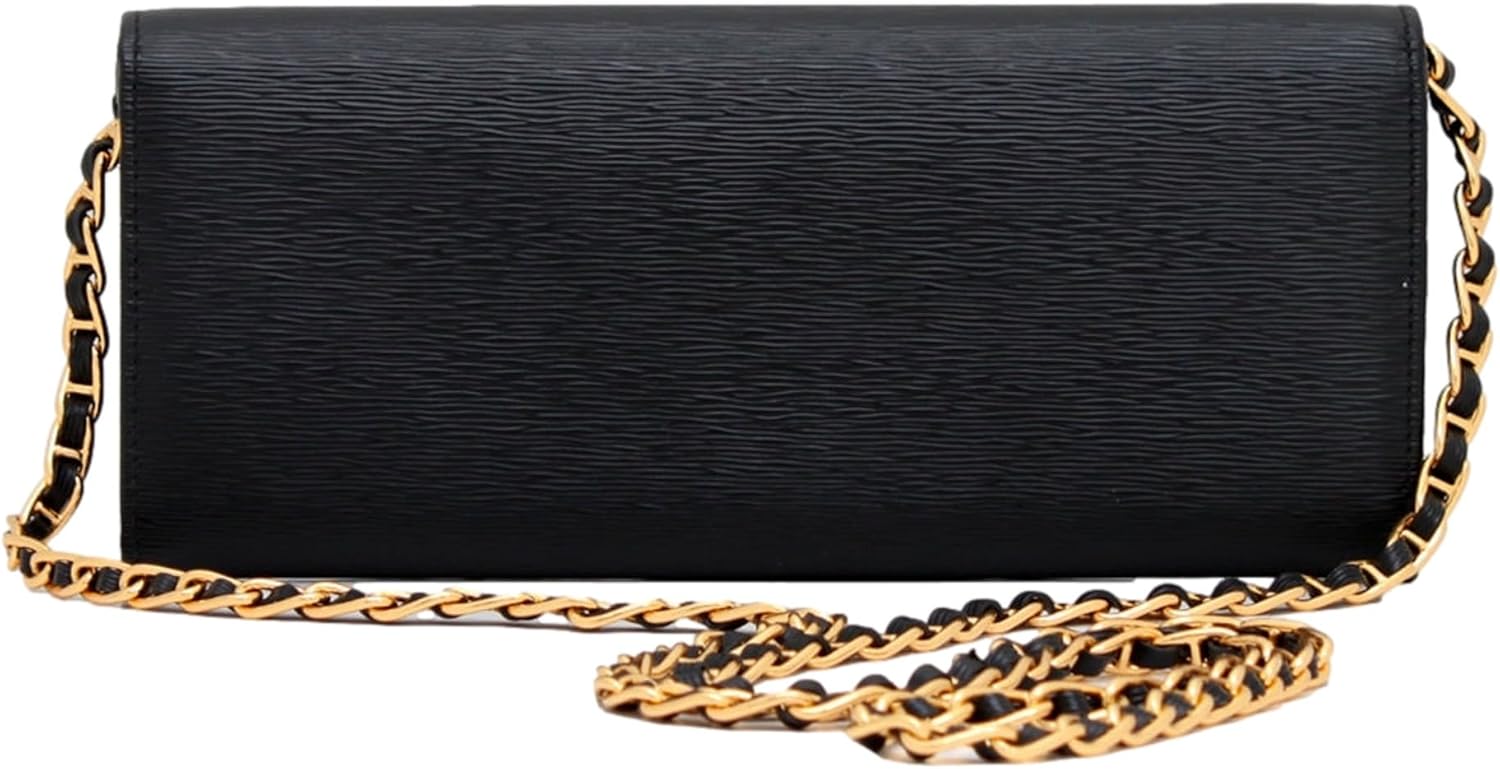 กระเป๋าสตางค์สะพายข้างหนัง Prada Womens Black Vitello Move 1MT290