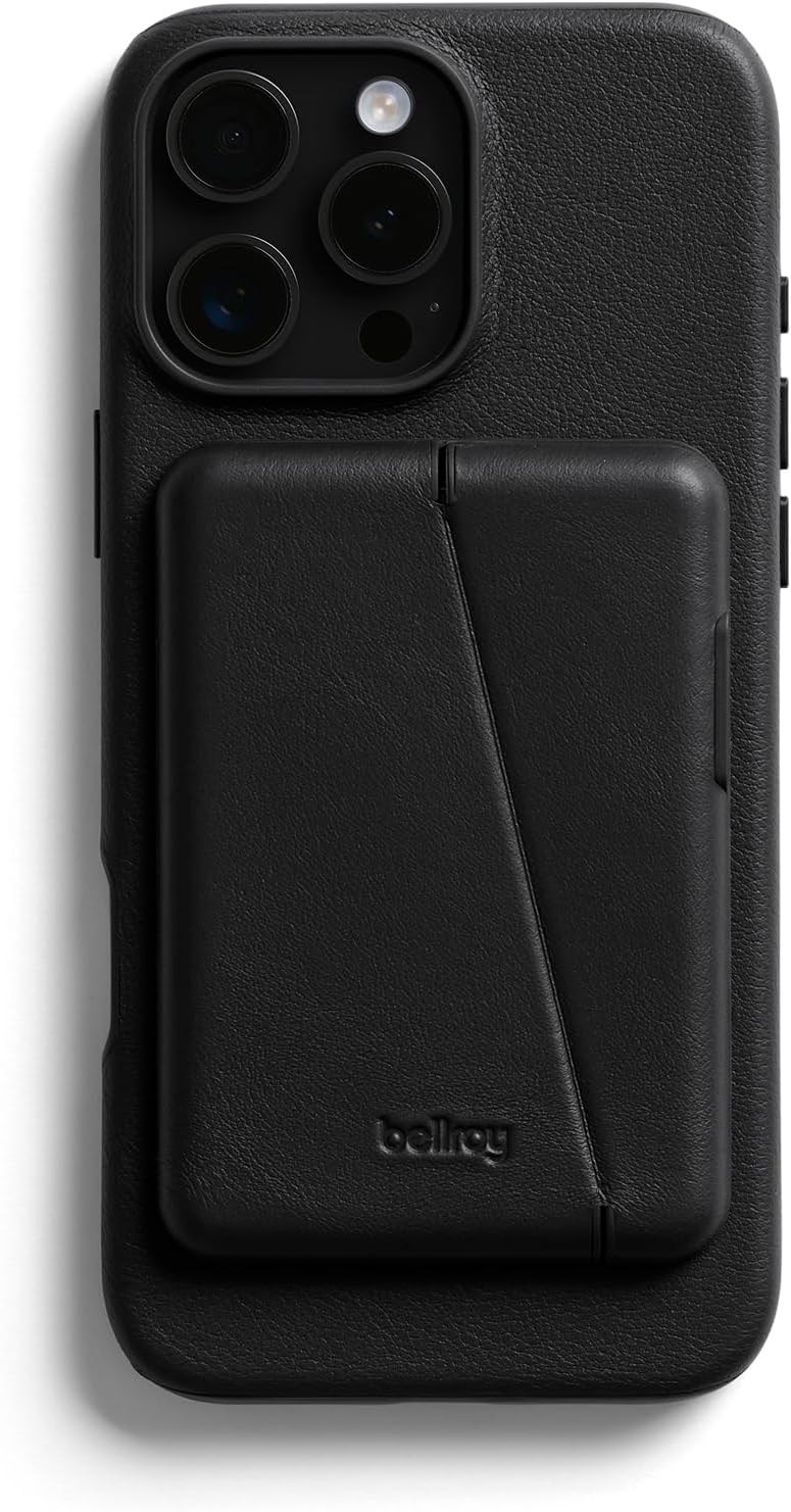 Custodia a portafoglio Bellroy Mod per iPhone 16 Pro Max (custodia sottile in pelle per iPhone, portafoglio per telefono) - nera