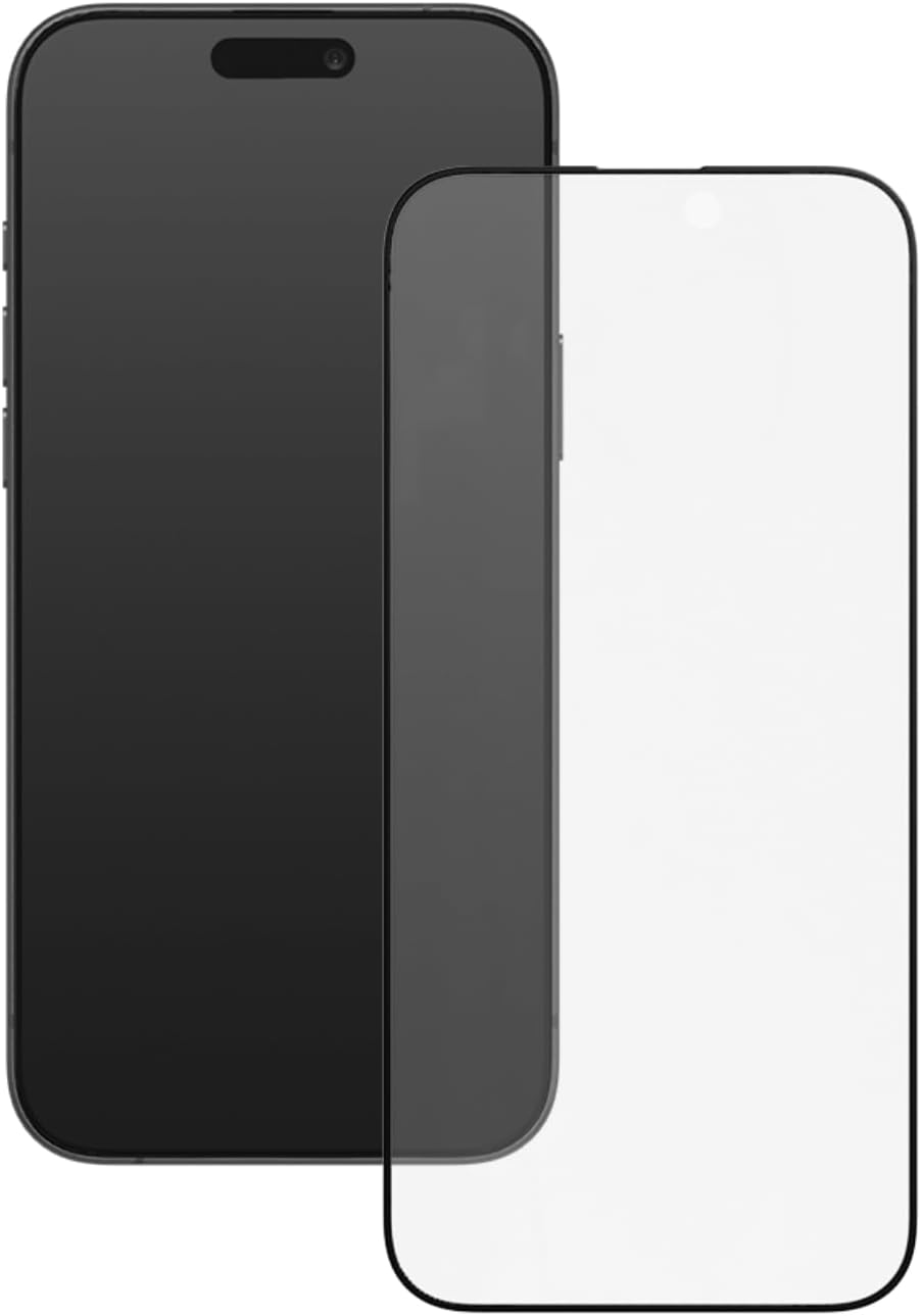 Protecteur d'écran en verre trempé RhinoShield 9H compatible avec iPhone 16 Pro Max | Haute transparence, résistant aux rayures et à la lumière bleue, couverture complète incurvée en 3D, outil d'installation inclus