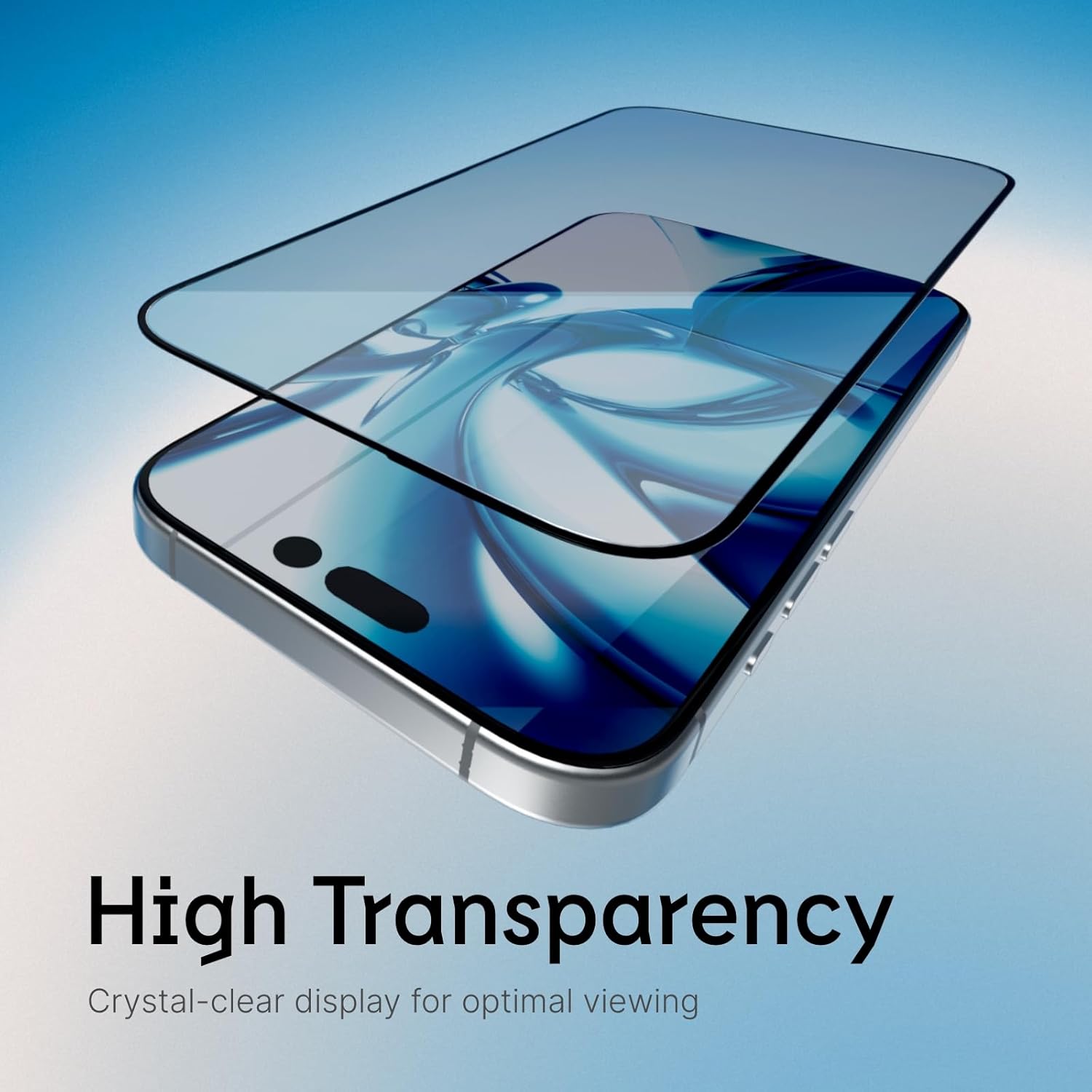 RhinoShield 9H Tempered Glass Screen Protector Compatible with iPhone 16 Pro Max | High Transparency, Scratch and Blue Light Resistant, 3D Curved Full Coverage, Installation Tool Included · v2