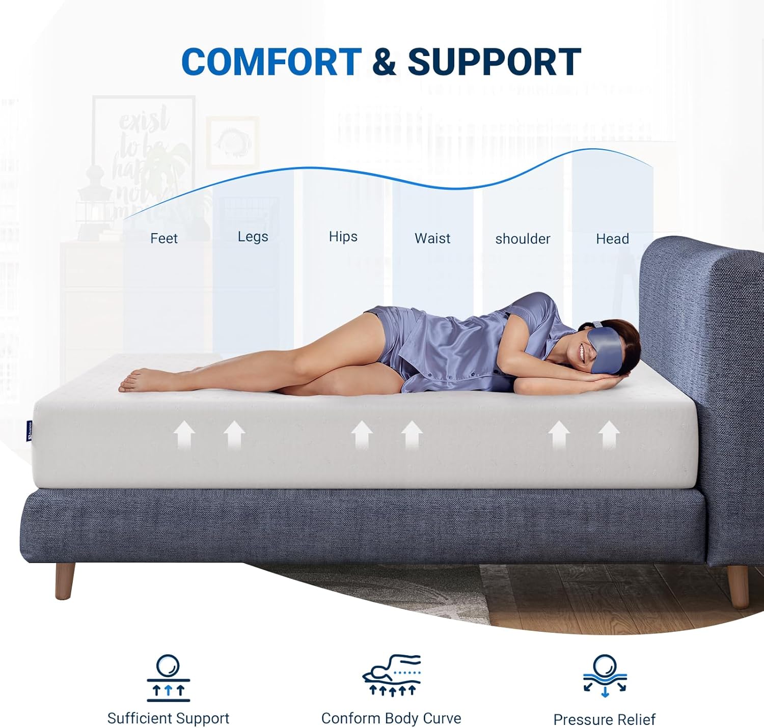 Avenco Queen Mattress, 14 Inch Queen Memory Foam Mattress in a Box for Refresh Sleep  Pressure Relief, CertiPUR-US Certified Medium Firm Queen Size Mattresses · v2