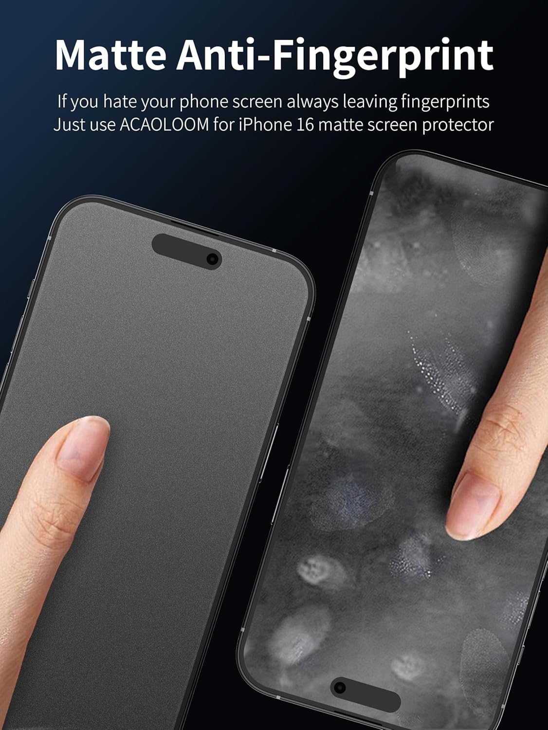 Compatible for iPhone 16 Matte Screen Protector 6.1 inch, Anti Glare Anti Fingerprint Screen Protector Tempered Glass Easy Installation