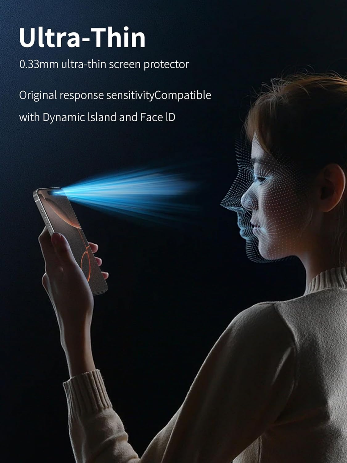 Compatible for iPhone 16 Matte Screen Protector 6.1 inch, Anti Glare Anti Fingerprint Screen Protector Tempered Glass Easy Installation