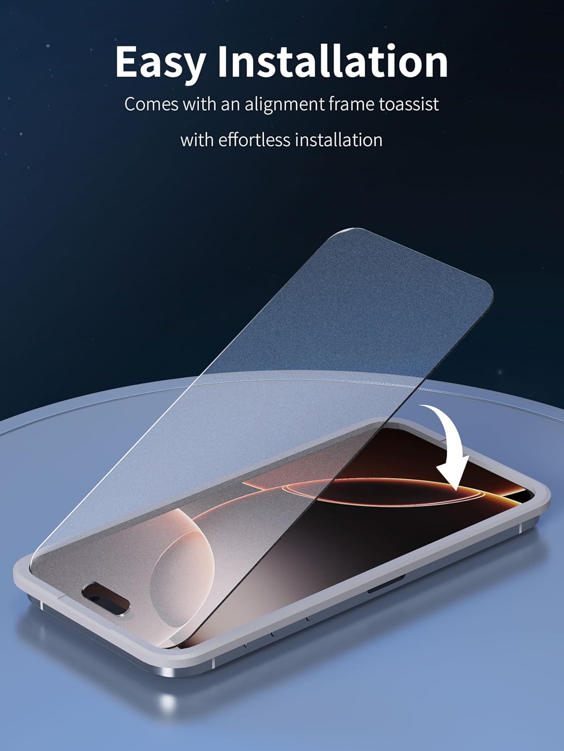 Compatible for iPhone 16 Matte Screen Protector 6.1 inch, Anti Glare Anti Fingerprint Screen Protector Tempered Glass Easy Installation