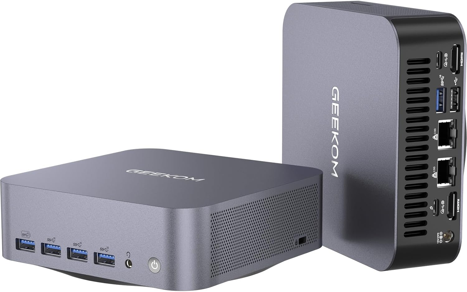 GEEKOM GT1 Mega AI Mini PC,14th Gen Intel Core Ultra U9-185H Processor (16C/22T,up to 5.1 GHz),32GB DDR5 2TB PCIe Gen4 SSD,Mini Desktop Computers Windows 11 Pro,WiFi 7/BT 5.4/Dual 2.5G LAN/USB4.0/8K · v7