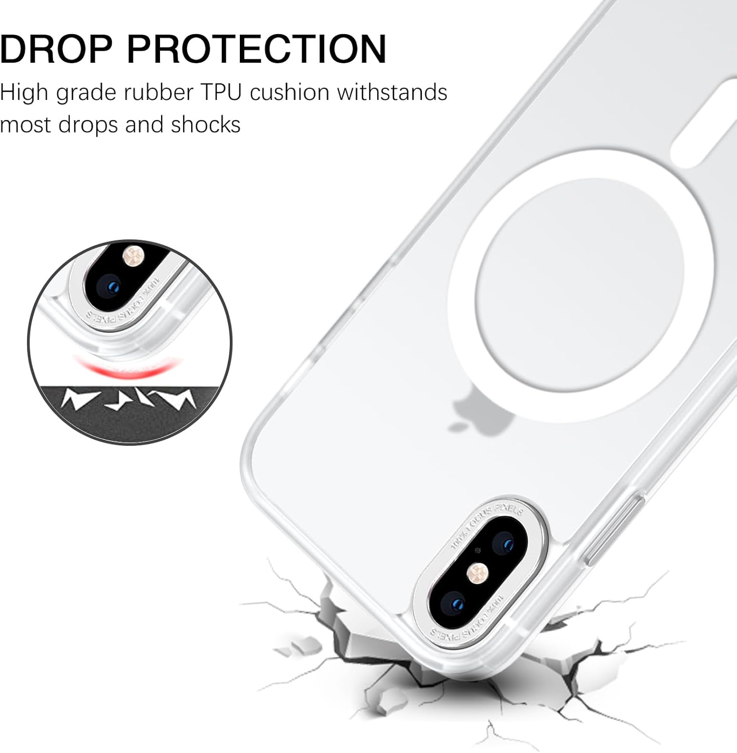 BENTOBEN for iPhone Xs Max Case [Compatible with Magsafe] Translucent Matte Magnetic iPhone Xs Max Phone Case Slim Thin Shockproof Women Men Protective Cases Cover for iPhone Xs Max 6.5 2018, White