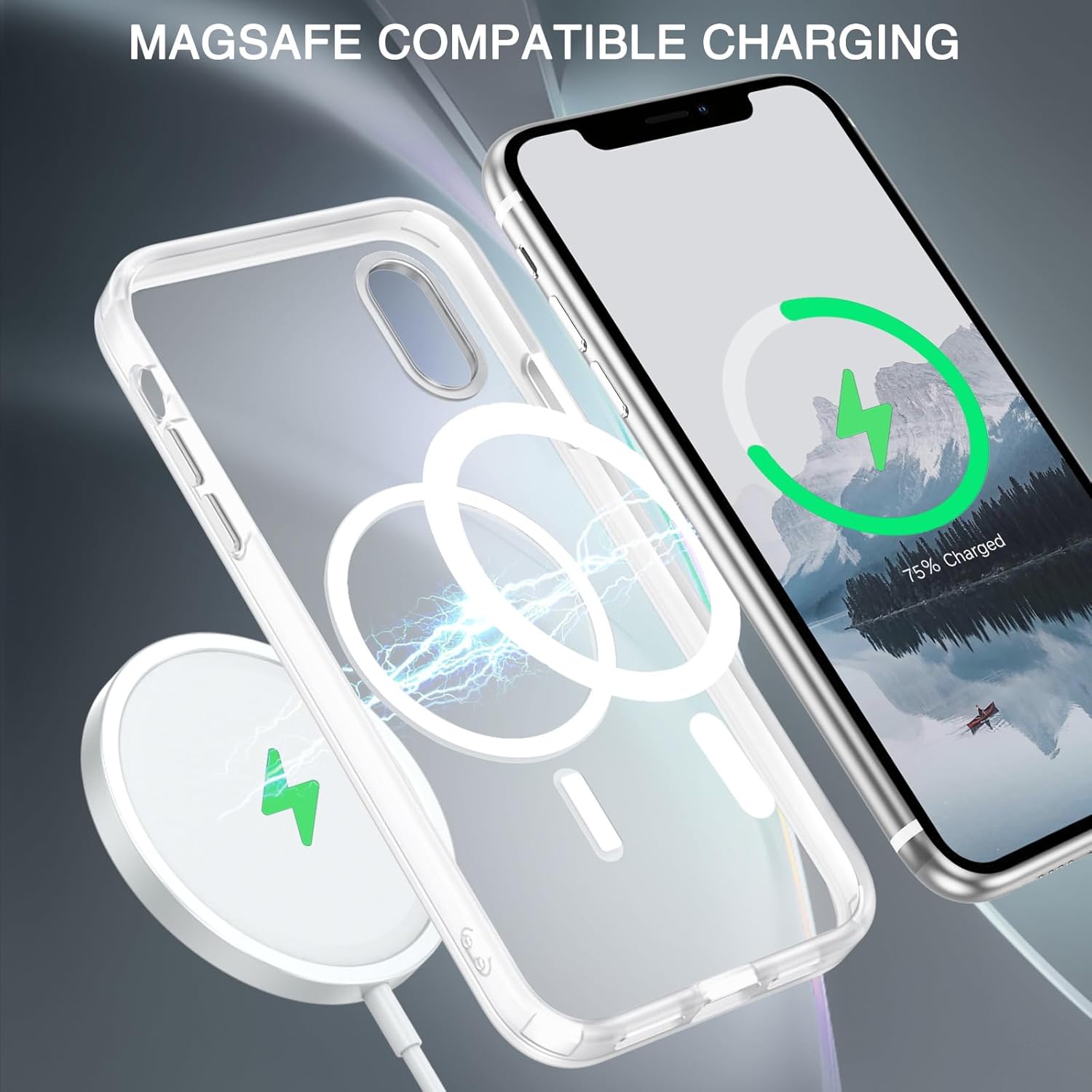 BENTOBEN for iPhone Xs Max Case [Compatible with Magsafe] Translucent Matte Magnetic iPhone Xs Max Phone Case Slim Thin Shockproof Women Men Protective Cases Cover for iPhone Xs Max 6.5 2018, White