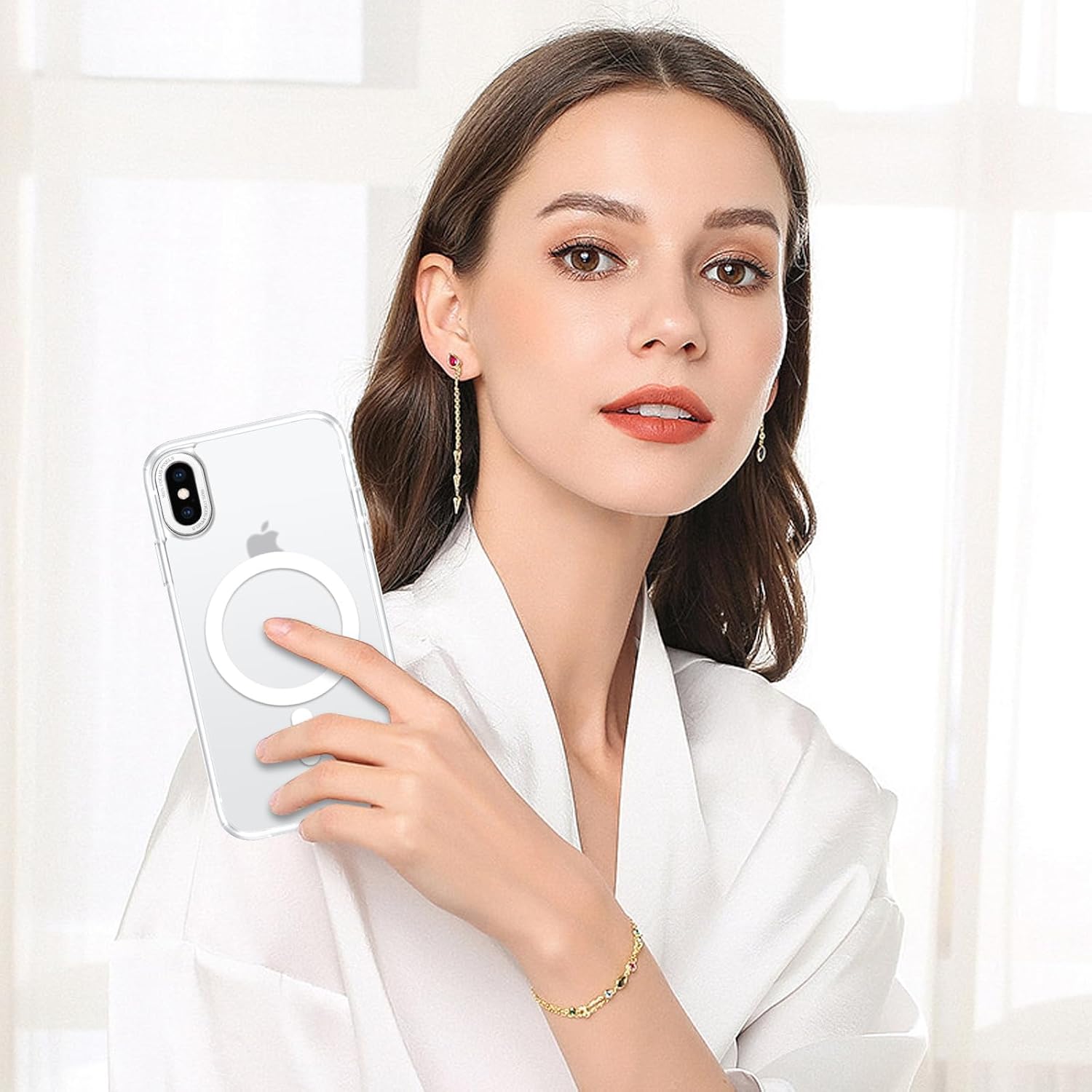 BENTOBEN for iPhone Xs Max Case [Compatible with Magsafe] Translucent Matte Magnetic iPhone Xs Max Phone Case Slim Thin Shockproof Women Men Protective Cases Cover for iPhone Xs Max 6.5 2018, White