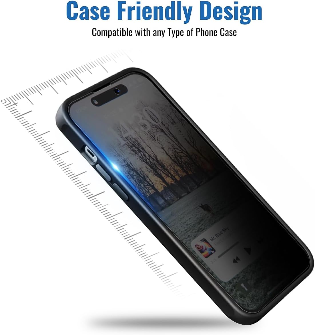 4 Pack Tempered Glass Privacy Screen Protector for iPhone 16 Pro Max [6.9 inch], Sensor Protection, Dynamic Island Compatible, 9H Tempered Glass Film, Anti-Scratch, Case Friendly, Easy Installation, Bubble Free, Case Friendly