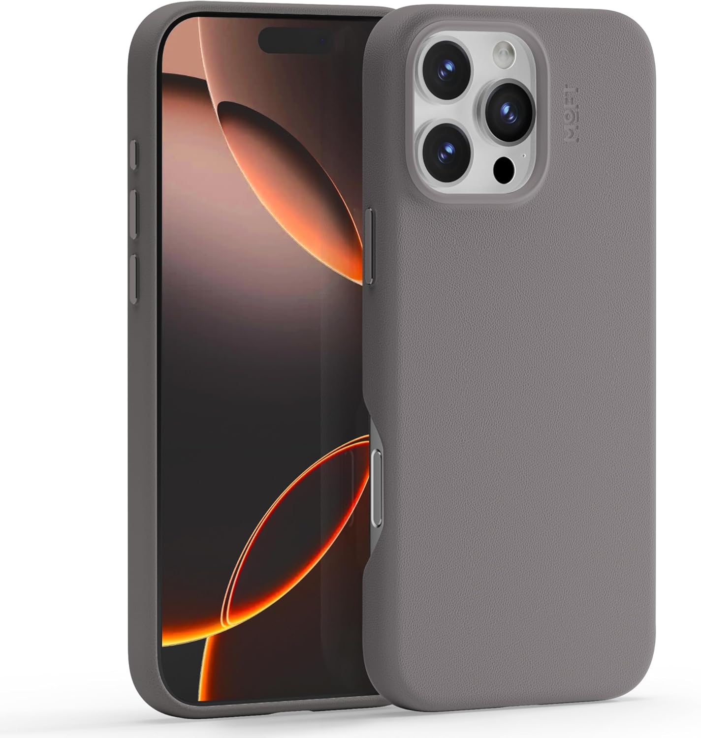 MOFT Snap Case MOVAS™ for iPhone 16 Pro Max Case, Compatible with MagSafe, Magnetic Premium Vegan Leather Phone Case with Smooth Feeling, Enduring Color Minimalist 6.9 inch Protective Case, Taupe