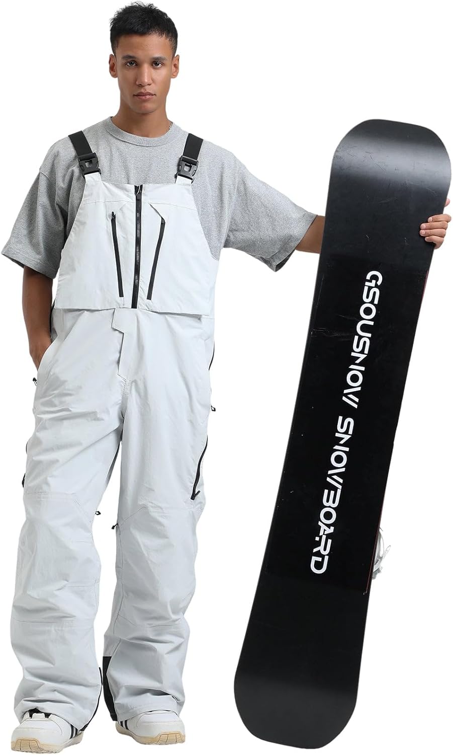 GSOU SNOW Mens Ski Bibs Women Snowboard Pants Bib Snow Insulated Overalls Waterproof Windproof Winter Warm Sport · v3
