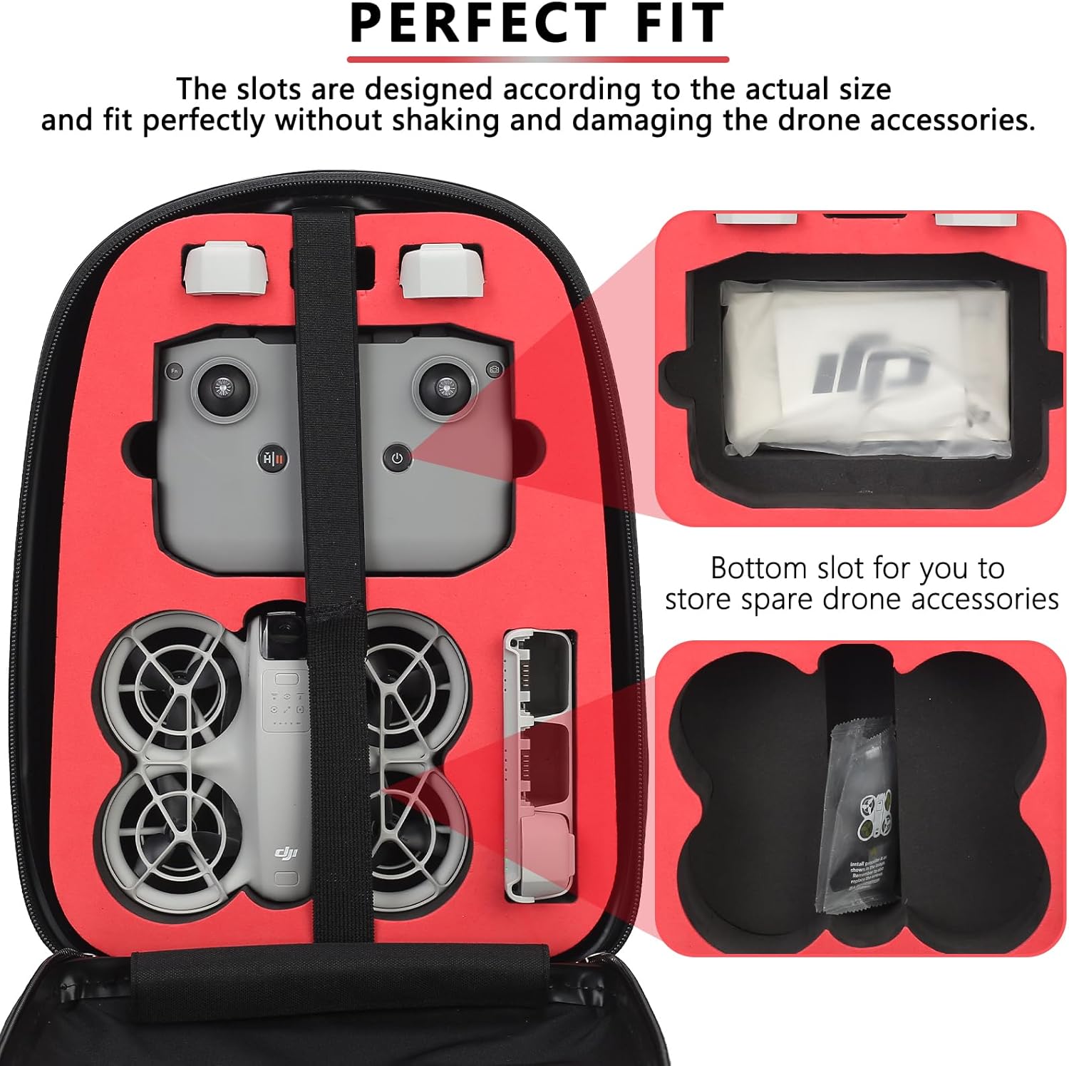 Hard Backpack Case for DJI Neo - Portable Waterproof Hardshell Backpack for DJI Neo Fly More Combo Drone and Accessories · v3