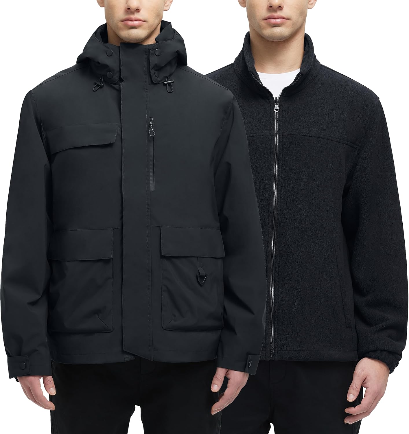 YGREYG Mens 3 in 1 Winter Coats Ski Jacket Winter Warm Snow Puffer Waterproof Outerwear Snowboarding Jackets
