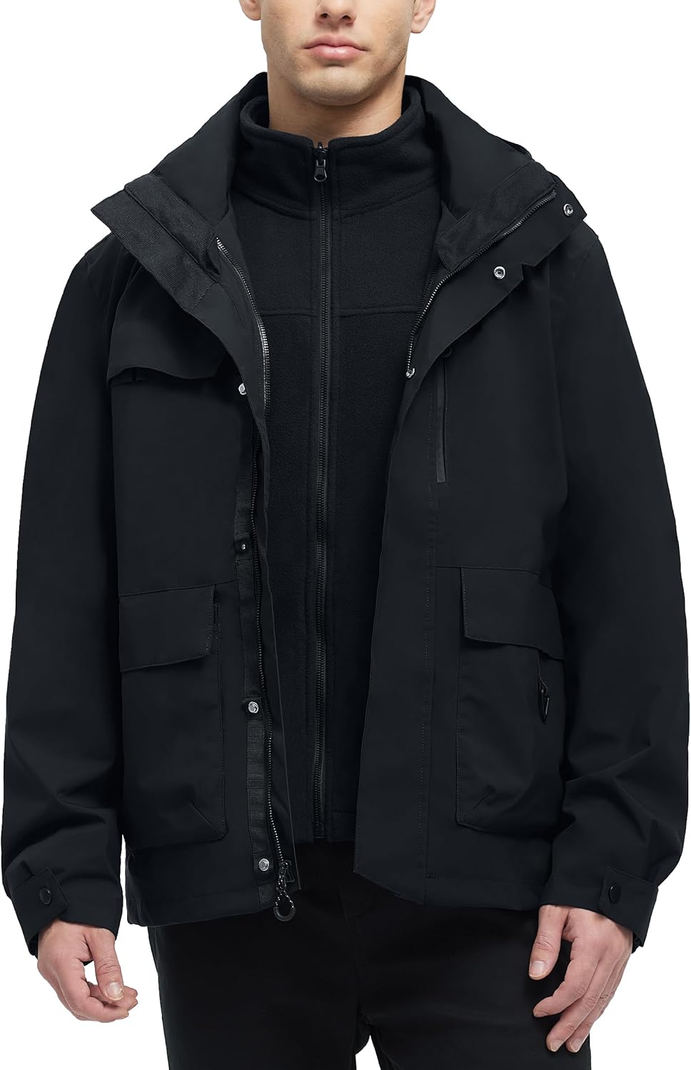 YGREYG 3-in-1-Wintermäntel für Herren, Skijacke, Winter, warme Schneepuffer, wasserdichte Oberbekleidung, Snowboardjacken