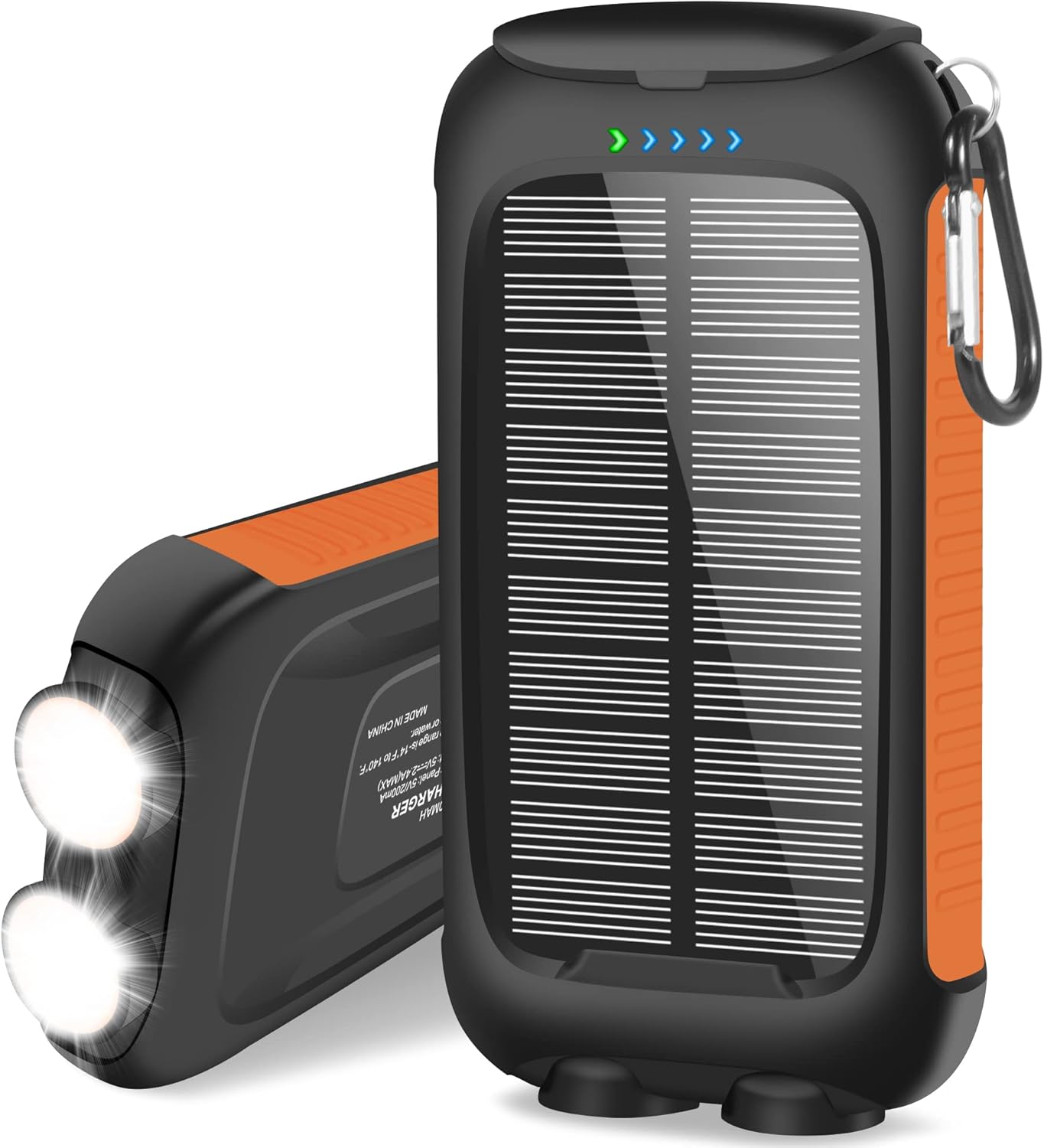 2 Pack Solar Power Bank 49800mAh   Portable Solar Charger 38800mAh with USB-C Port/LED Flashlight for Camping Travel Outdoor Activities · v6