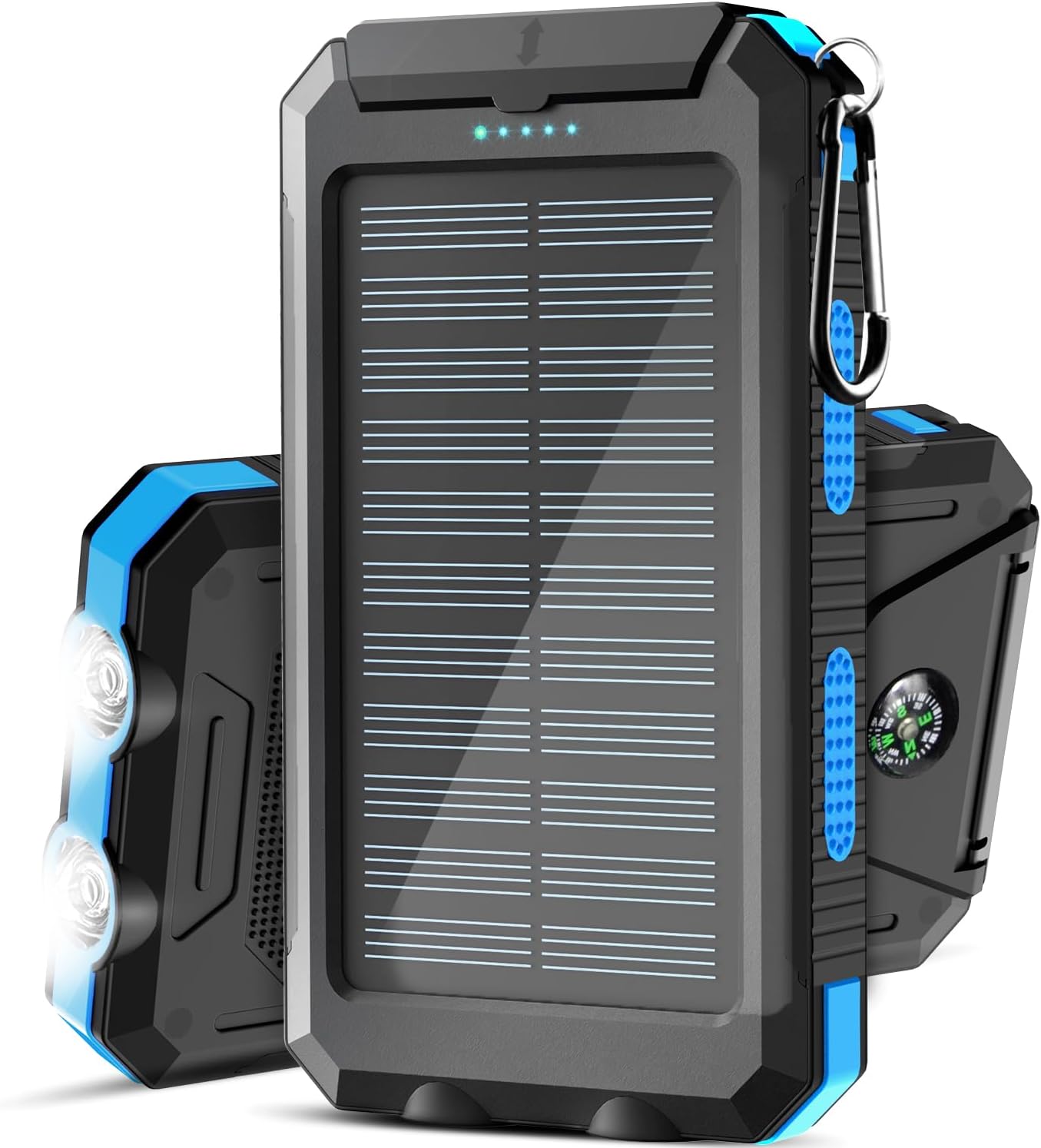 2 Pack Solar Power Bank 49800mAh   Portable Solar Charger 38800mAh with USB-C Port/LED Flashlight for Camping Travel Outdoor Activities · v5