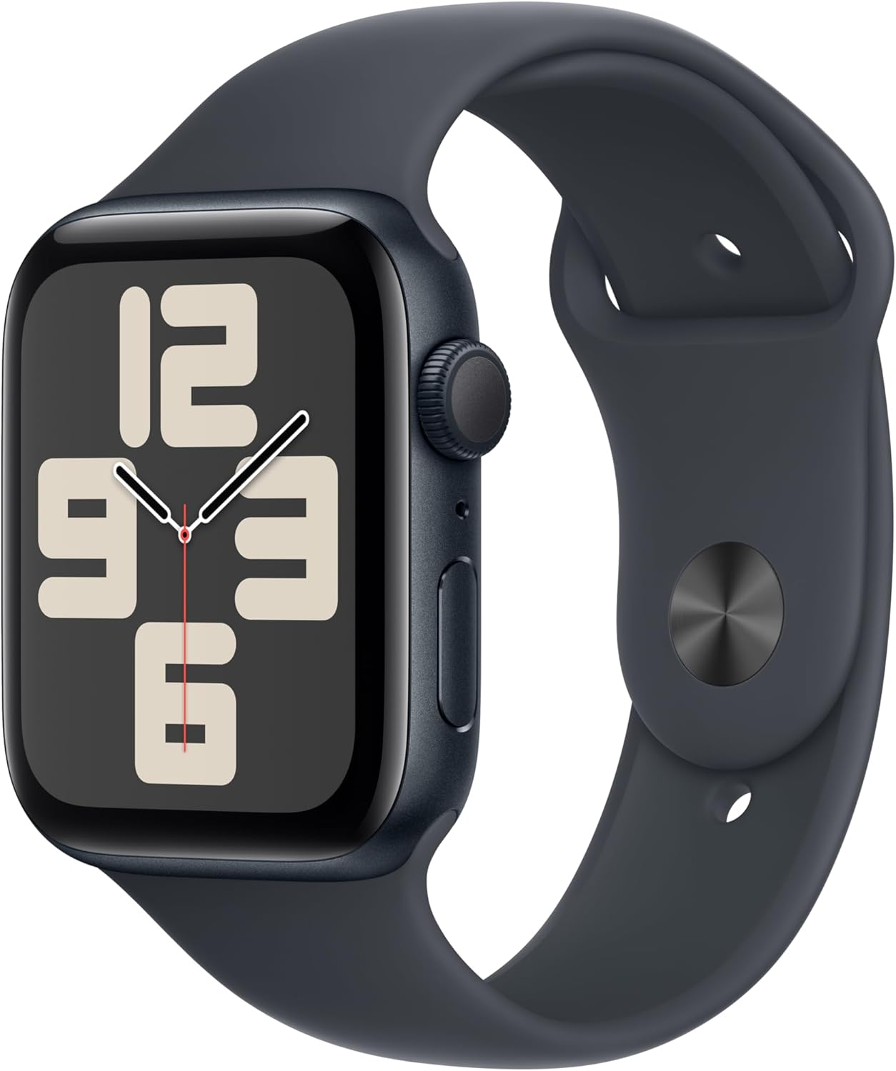 Apple Watch SE (2nd Gen) [GPS 44mm] Smartwatch with Midnight Aluminium Case with Midnight Sport Band S/M. Fitness and Sleep Trackers, Crash Detection, Heart Rate Monitor, Retina Display