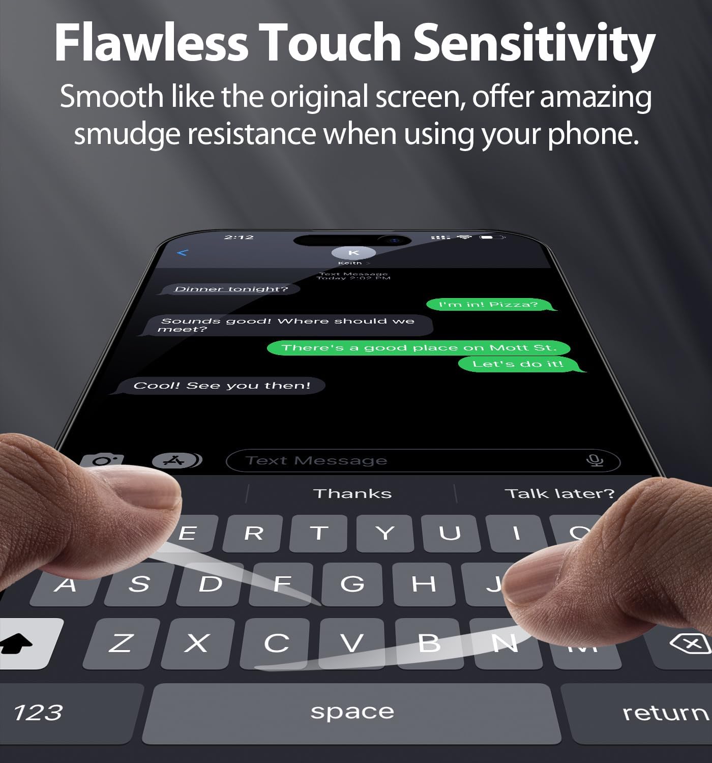 TECHO Privacy Displayschutz für iPhone 16 Pro Max, Hartglasfolie, vollständige Abdeckung von Rand zu Rand, Anti-Spy Private, Härtegrad 9H, 2er-Pack, 6,9 Zoll