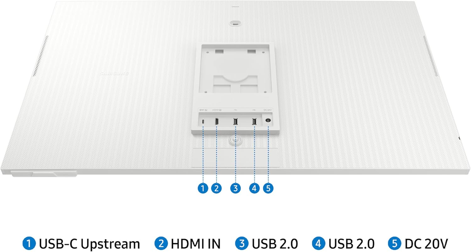 SAMSUNG 32-Inch M8 (M80D) Series 4K UHD Smart Monitor with Streaming TV, Speakers, HDR10 , AI Upscaling, USB-C, Ergonomic Stand, SlimFit Camera, Gaming Hub, LS32DM801UNXZA, 2024 (Renewed) · v12