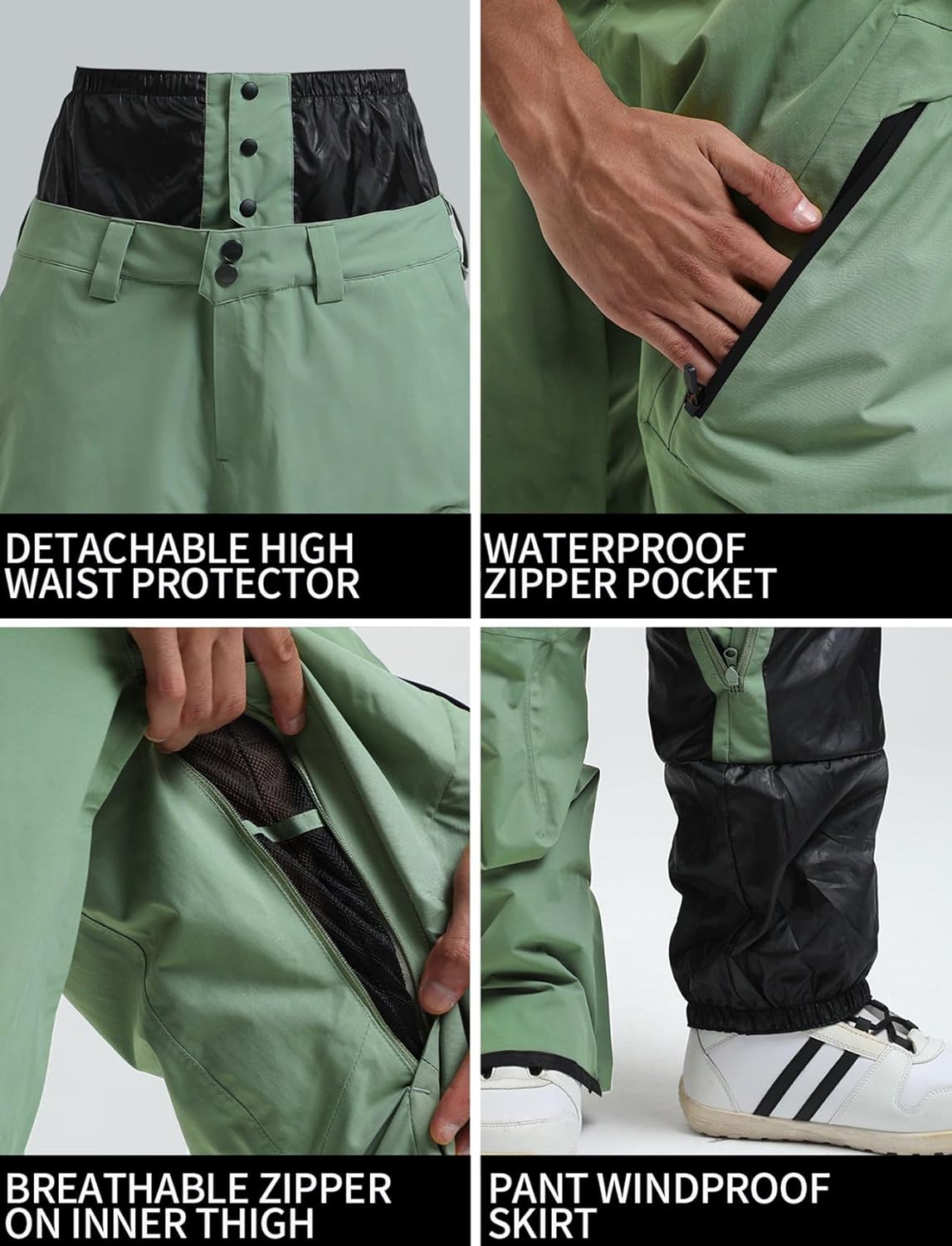 GSOU SNOW Mens Ski Pants Women Snowboard Pant Waterproof Windproof Warm Insulated Outdoor Snow Winter Sports · v3