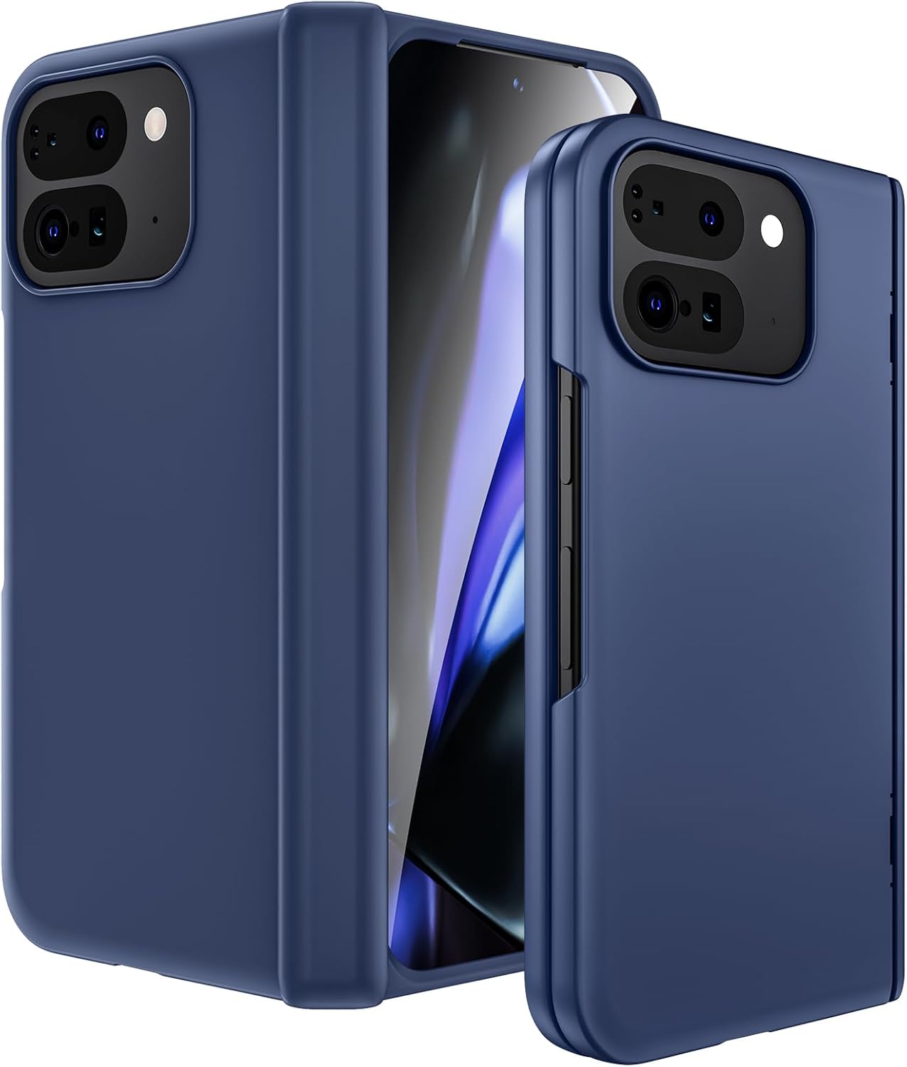 VEGO for Pixel 9 Pro Fold Case [Hinge Protection  Built-in Screen Protector], Rugged Hard Shell Anti-Scratch Shockproof Full-Body Protection Slim Fit Phone Case for Googel Pixel 9 Pro Fold 2024-Blue · v8