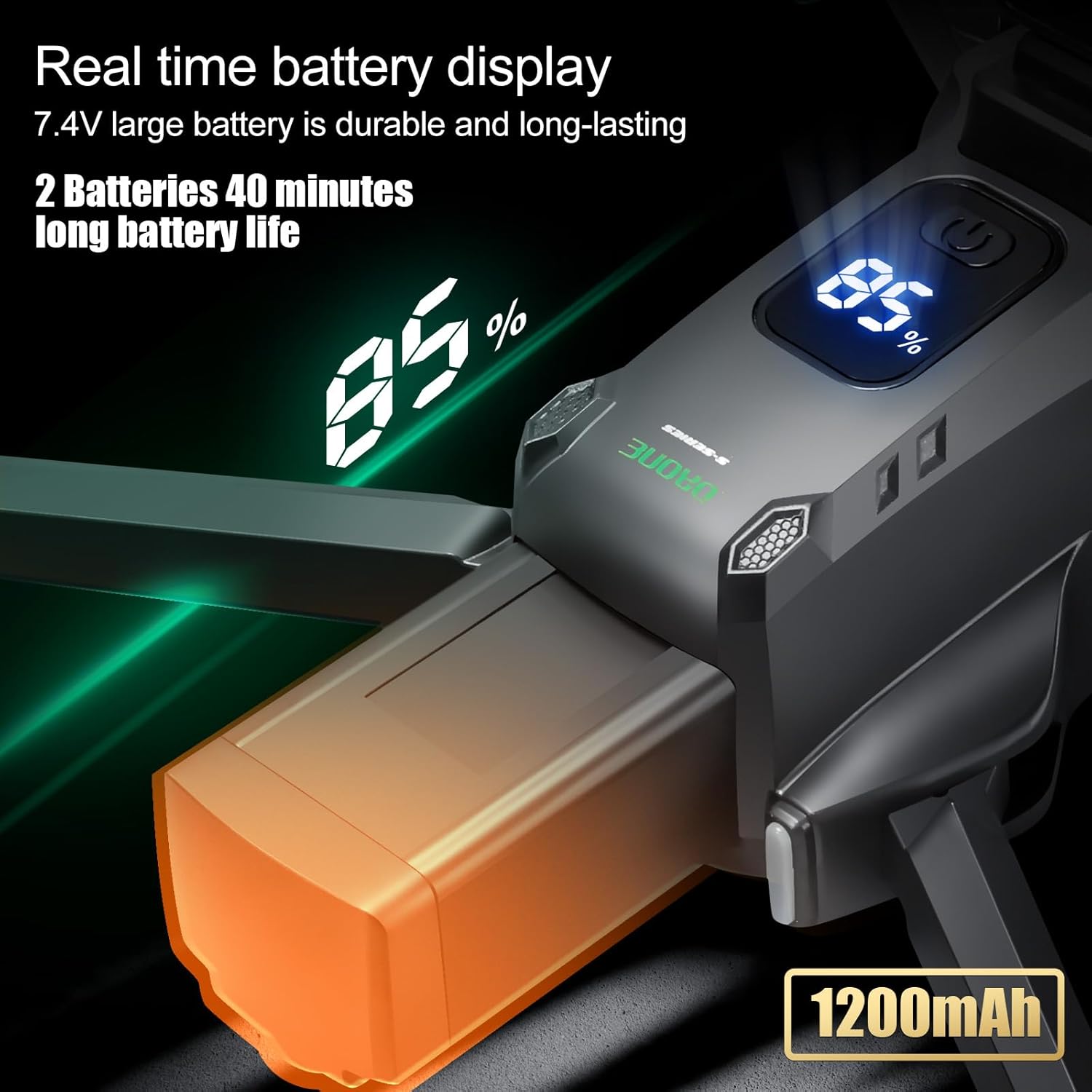 Drone 4K con controller dello schermo, drone quadricottero RC FPV WiFi 5G per adulti, drone GPS intelligente con 50 minuti di tempo di volo più lungo, prevenzione degli ostacoli, decollo/atterraggio con un tasto, Follow Me e scheda SD 8G inclusa