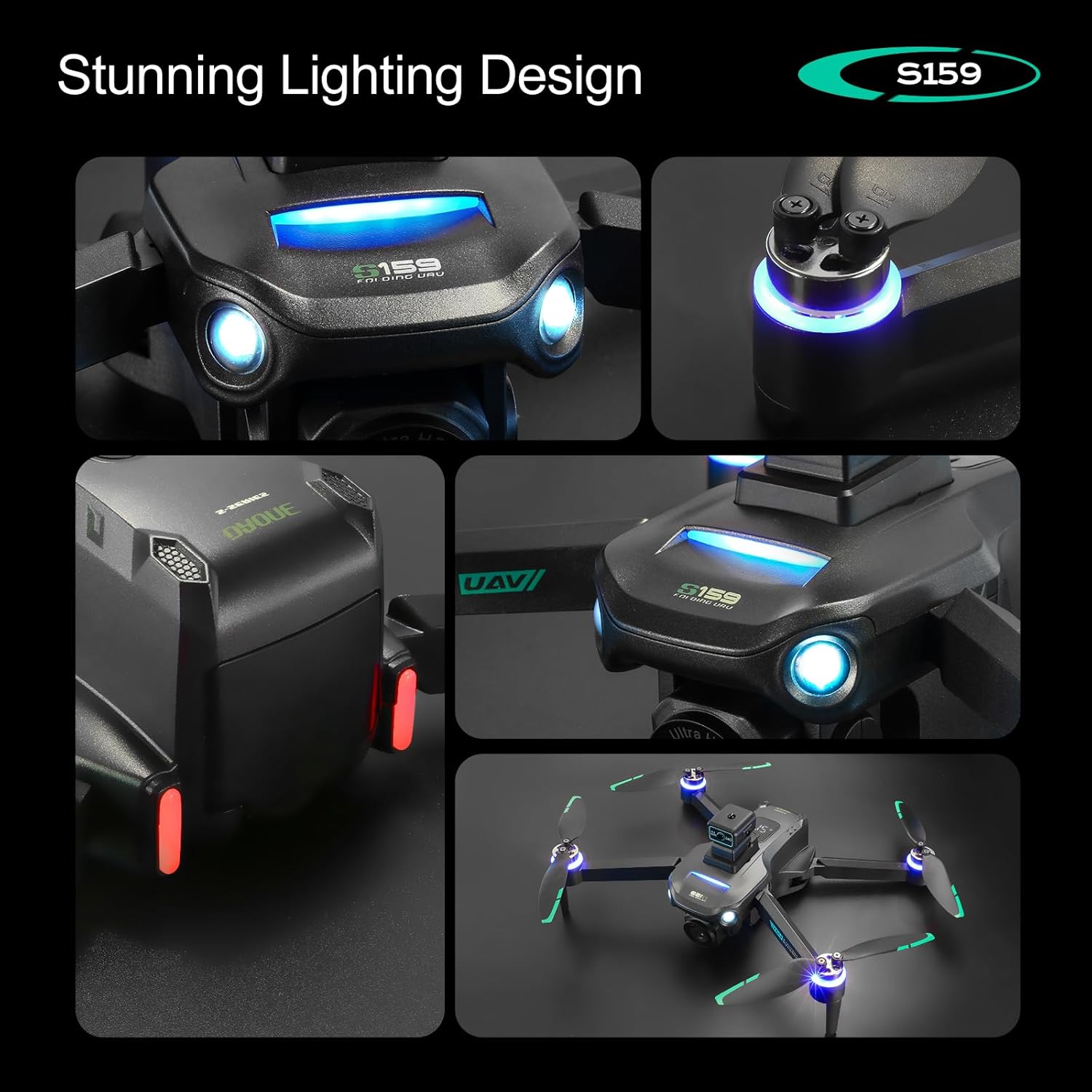 Drone 4K con controller dello schermo, drone quadricottero RC FPV WiFi 5G per adulti, drone GPS intelligente con 50 minuti di tempo di volo più lungo, prevenzione degli ostacoli, decollo/atterraggio con un tasto, Follow Me e scheda SD 8G inclusa
